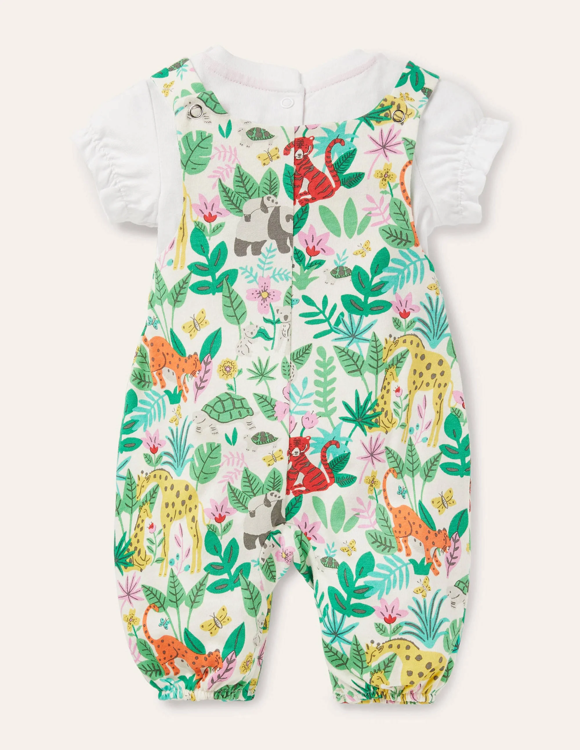 Bow Detail Romper Set-Multi Jungle - Image 2