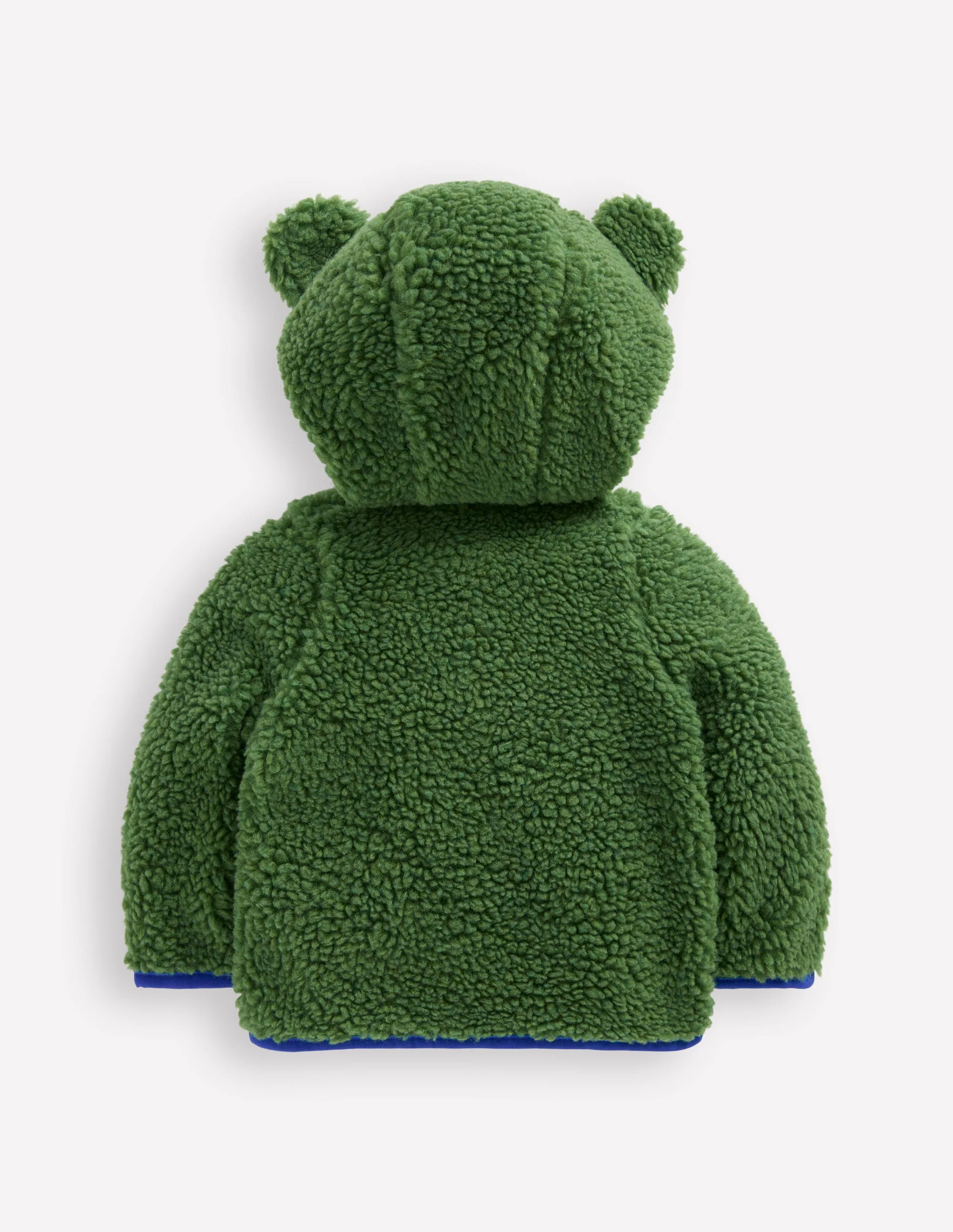 Boys Novelty Cosy Borg Jacket-Broccoli Green Frog - Image 2