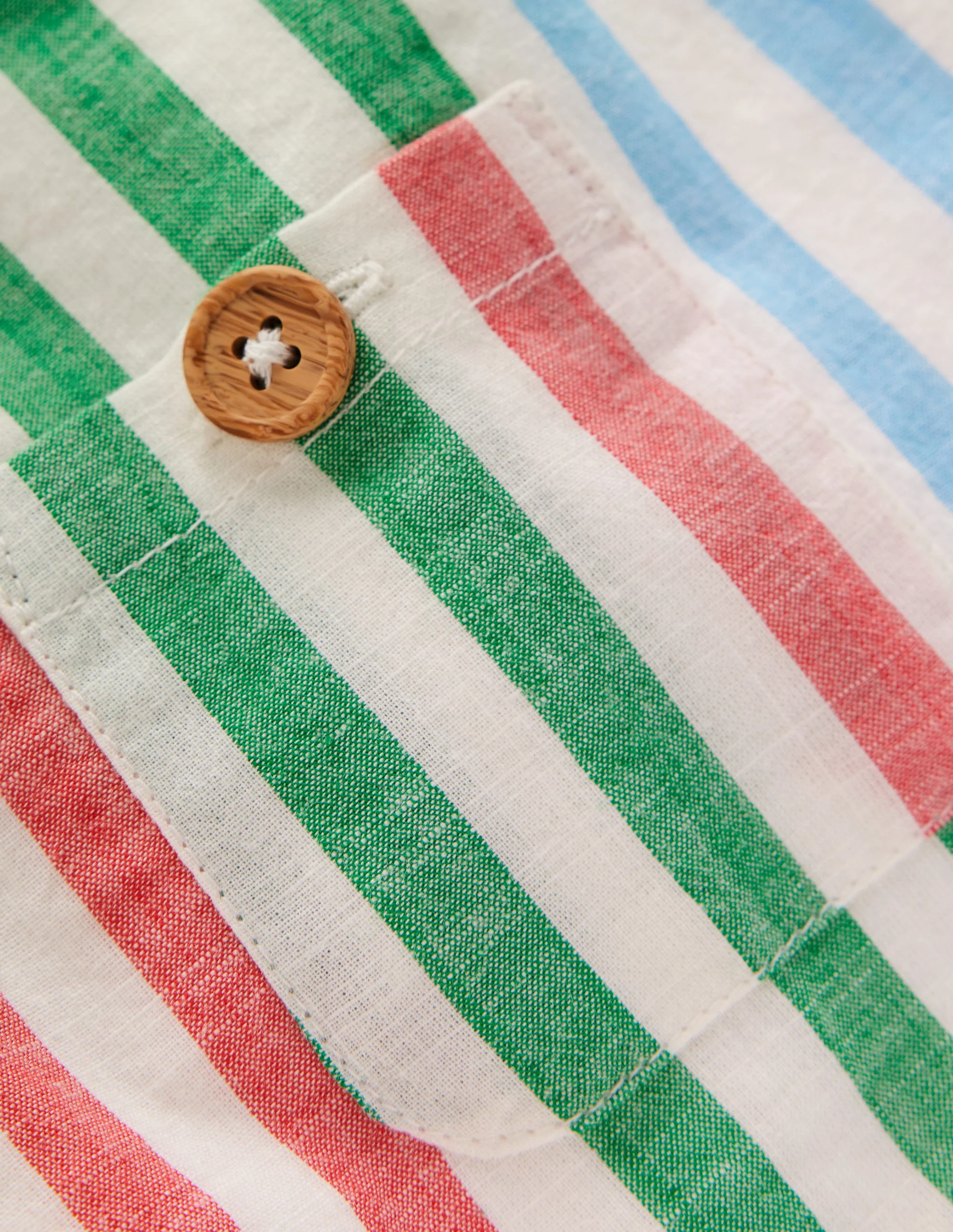 Button Overalls Set-Multi Stripe - Image 3
