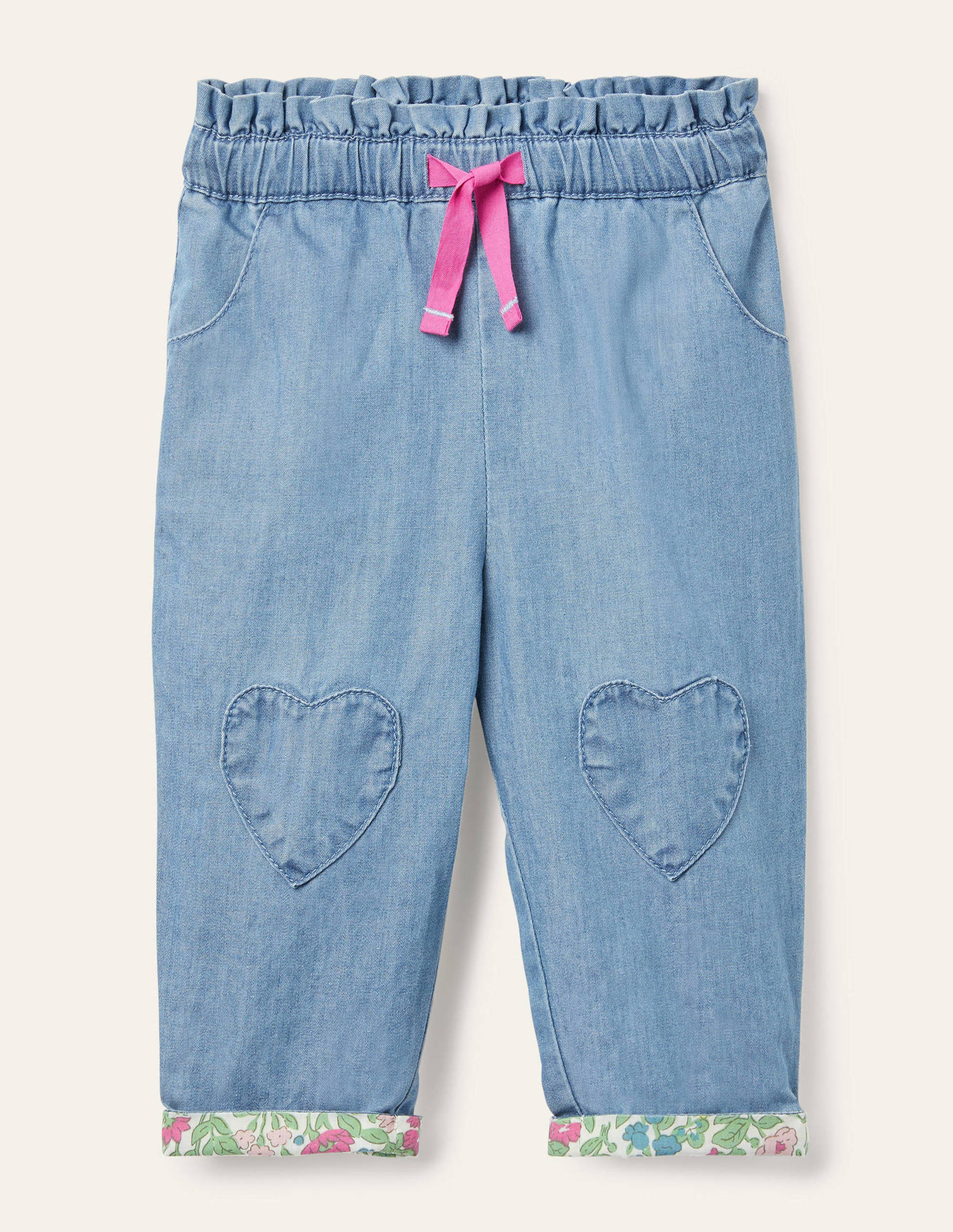 Chambray Pull-on Pants-Light Chambray