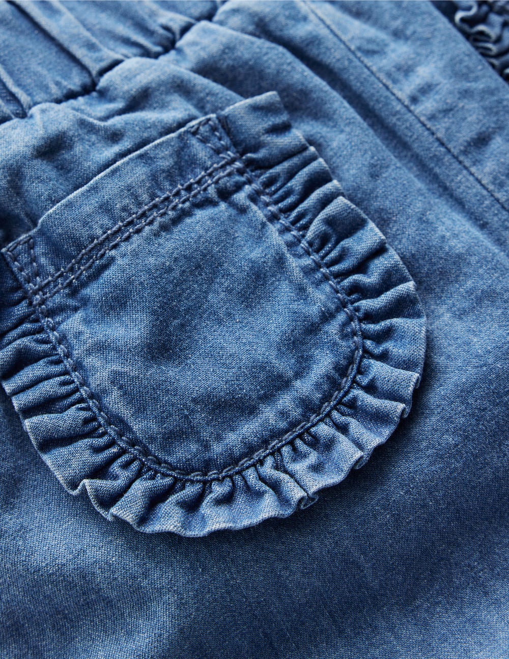 Cosy Lined Pants-Blue Chambray - Image 3