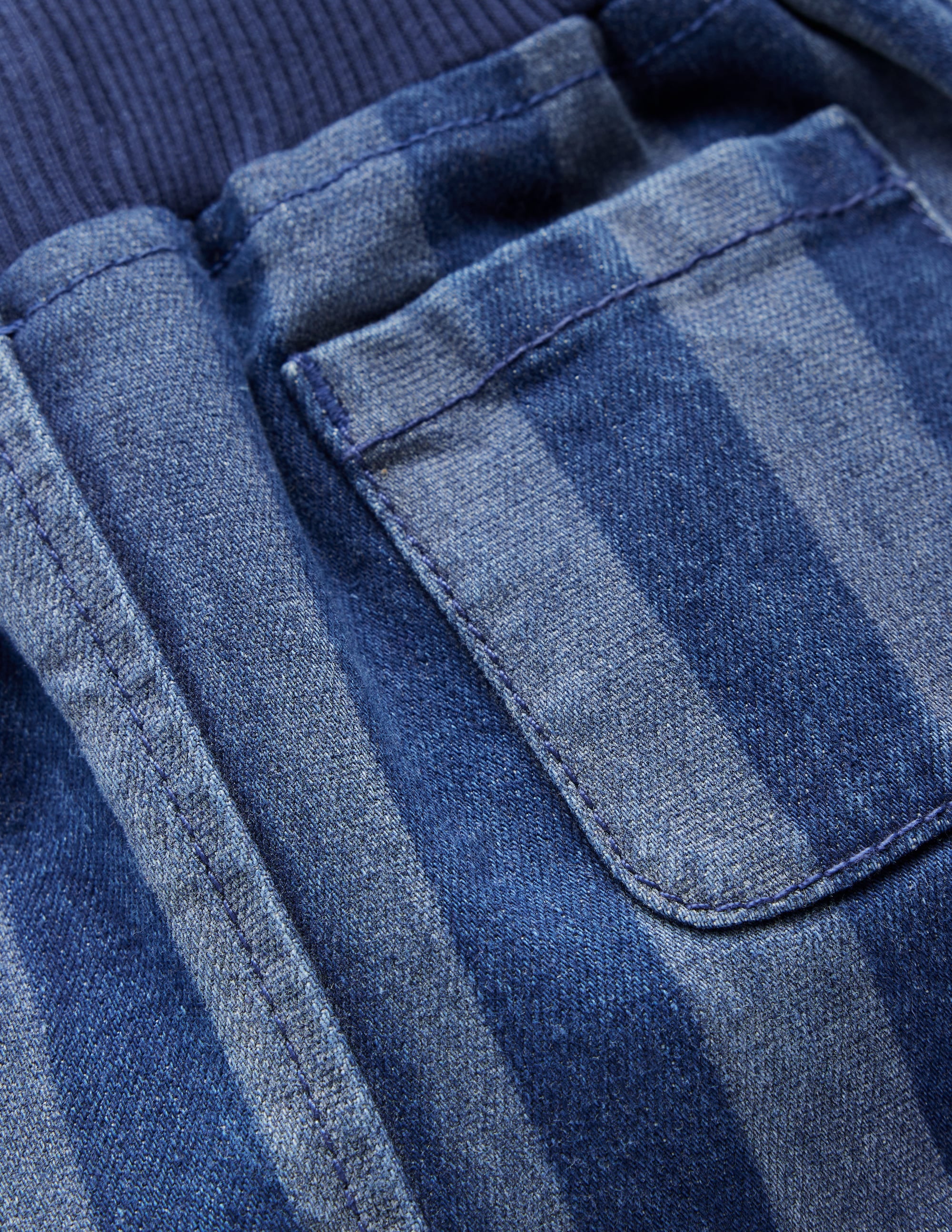 Denim Pull-on Pants-Denim Stripe - Image 3