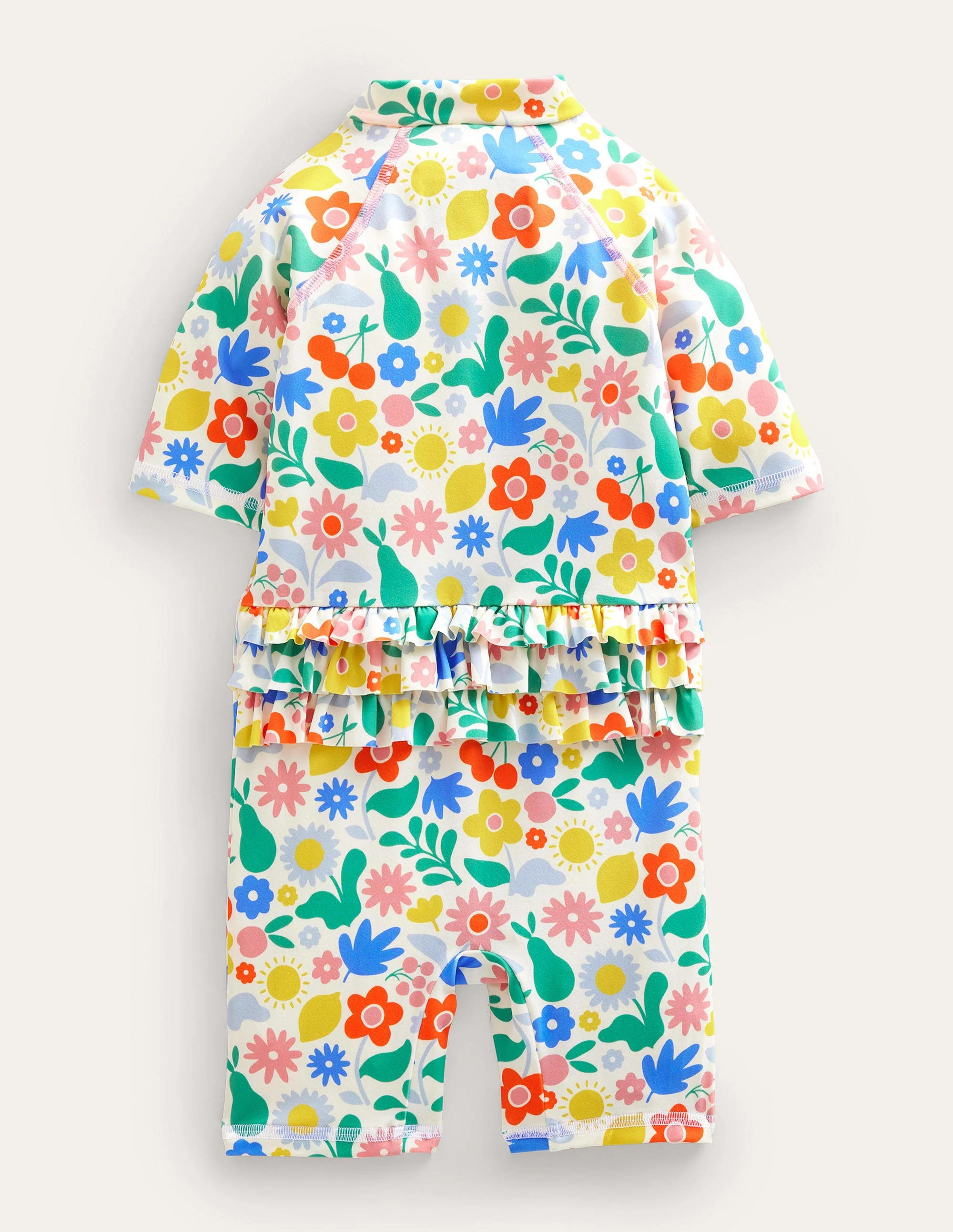Frilly Sun-safe Surfsuit-Multi Holiday Floral - Image 2