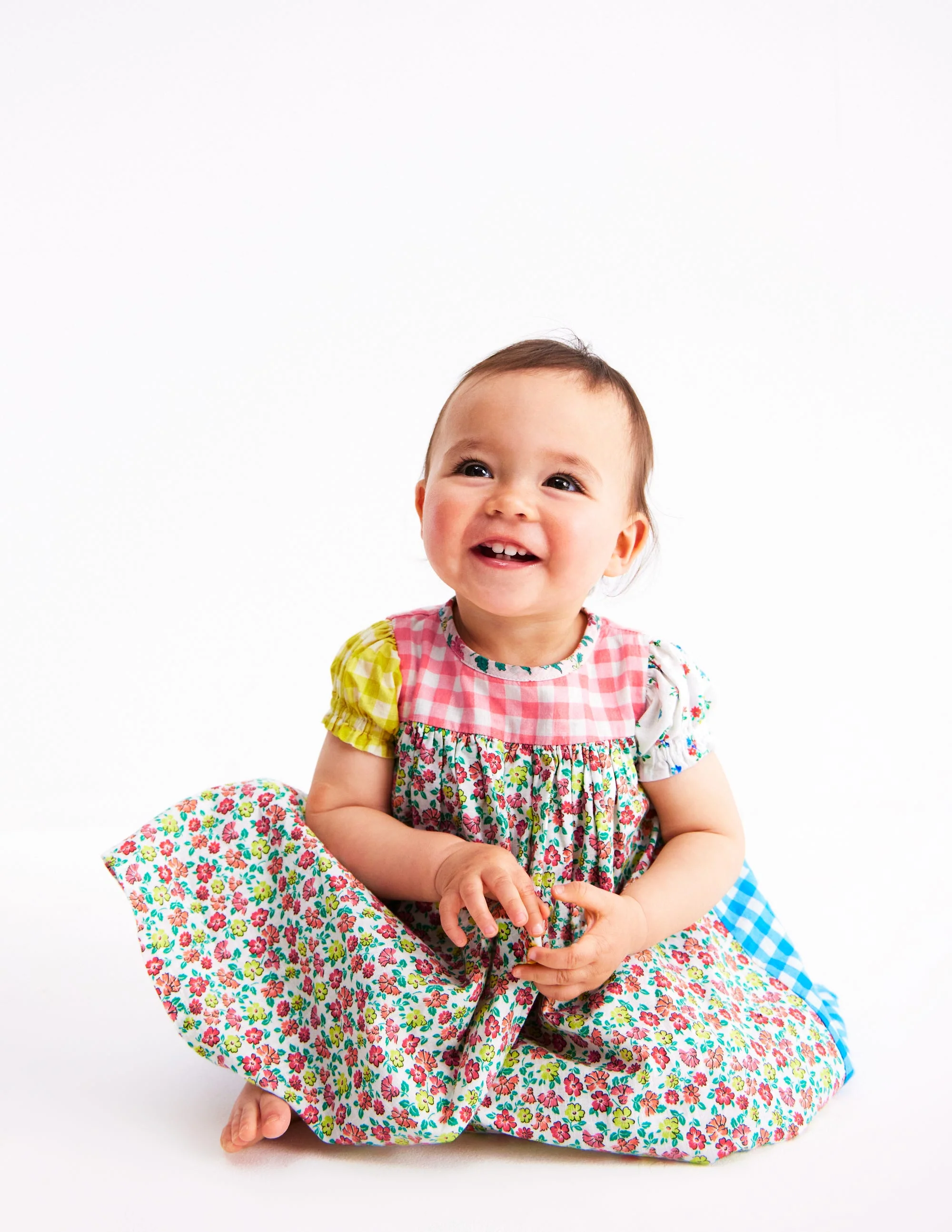 Gathered Woven Dress-Hotchpotch Multi - Image 4