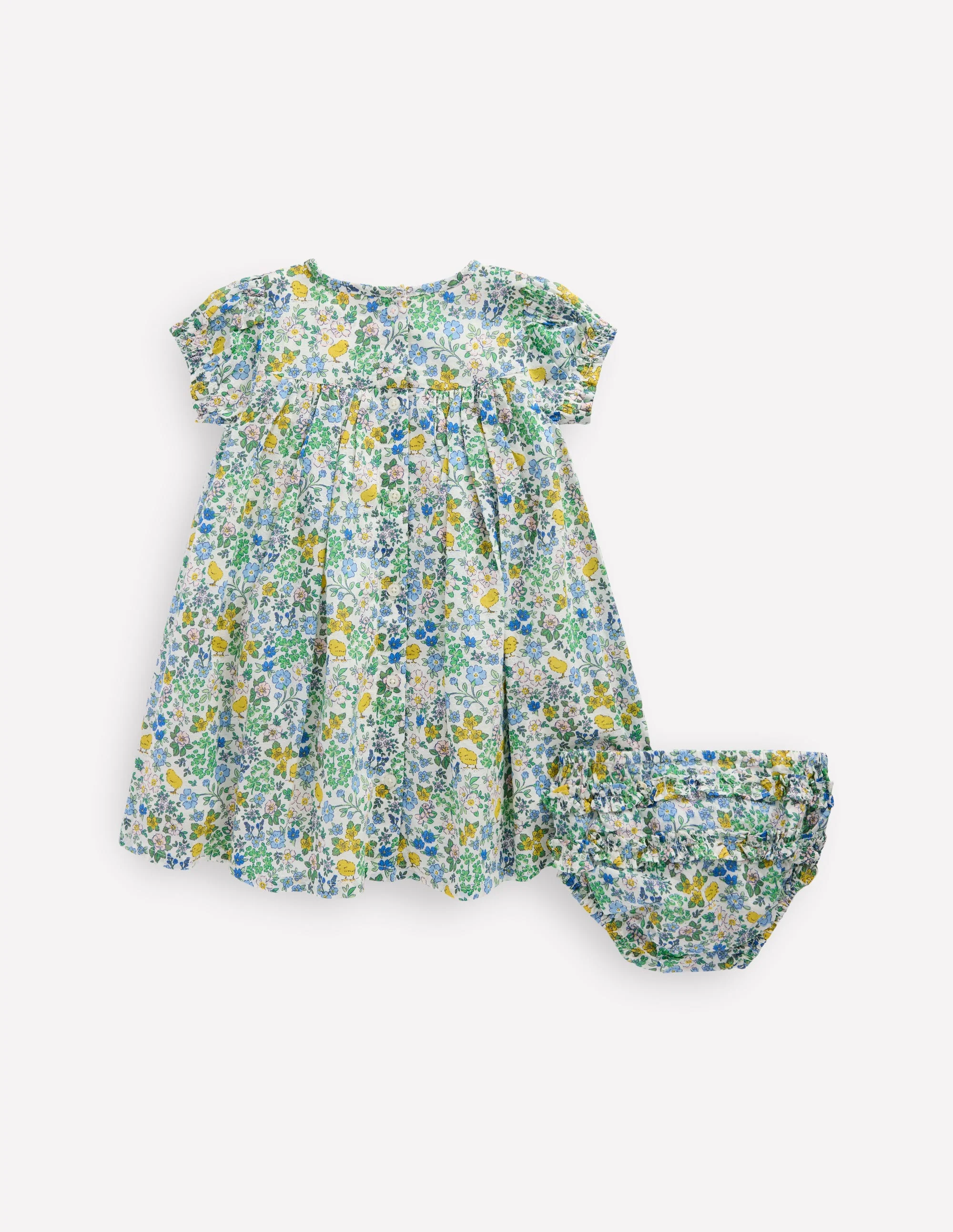 Gathered Woven Dress-Multi Chick Floral - Image 2