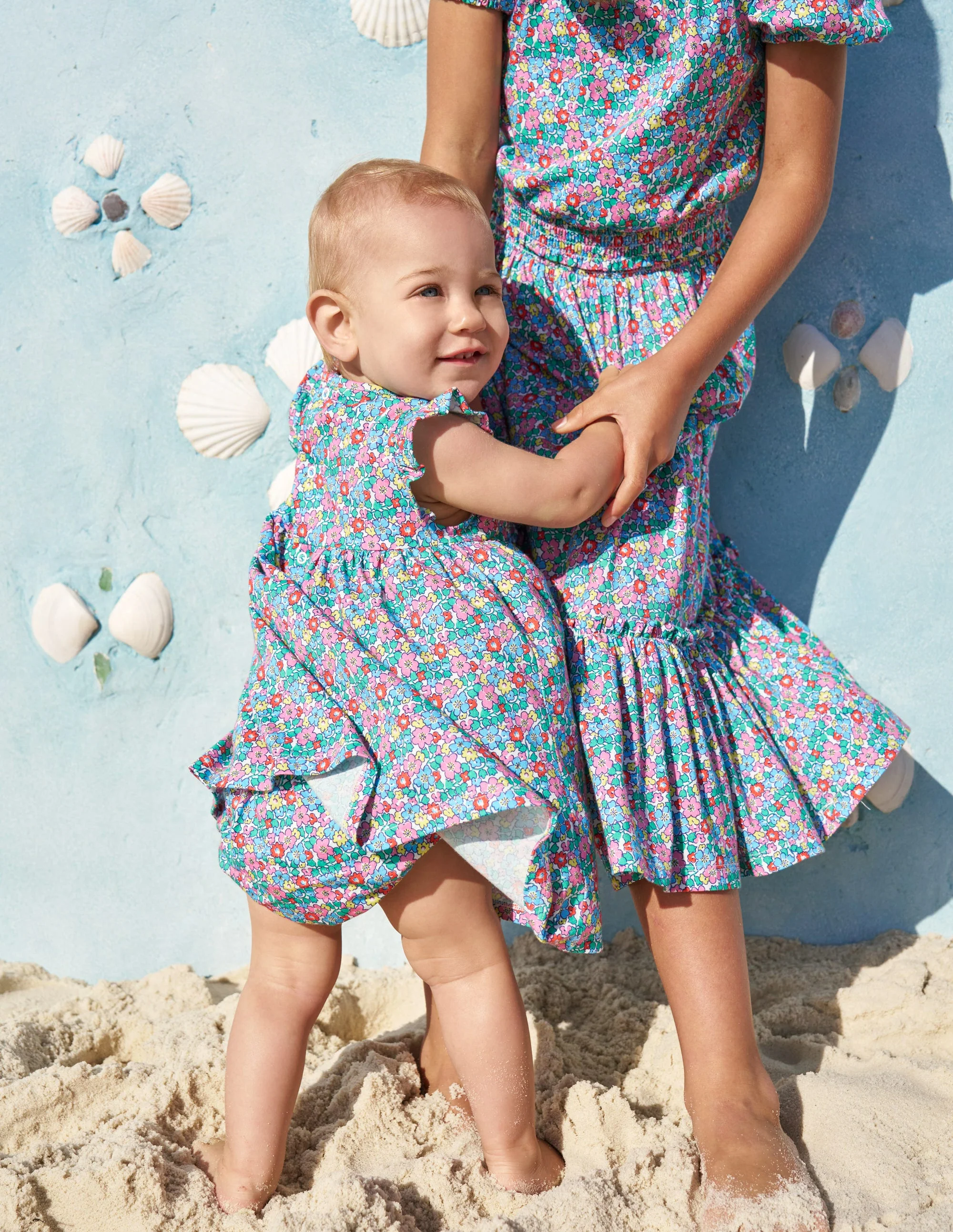 Jersey Frill Sleeve Dress-Multi Flowerbed - Image 4