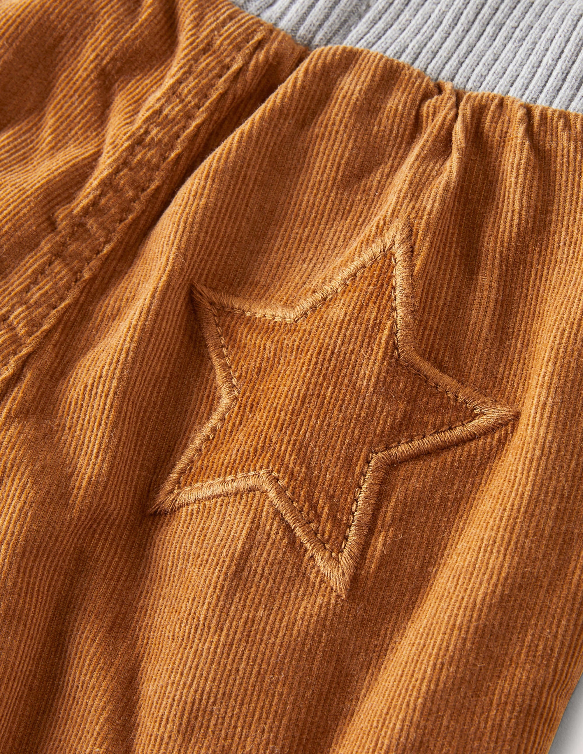 Jersey-lined Cord Pants-Butterscotch Brown - Image 3