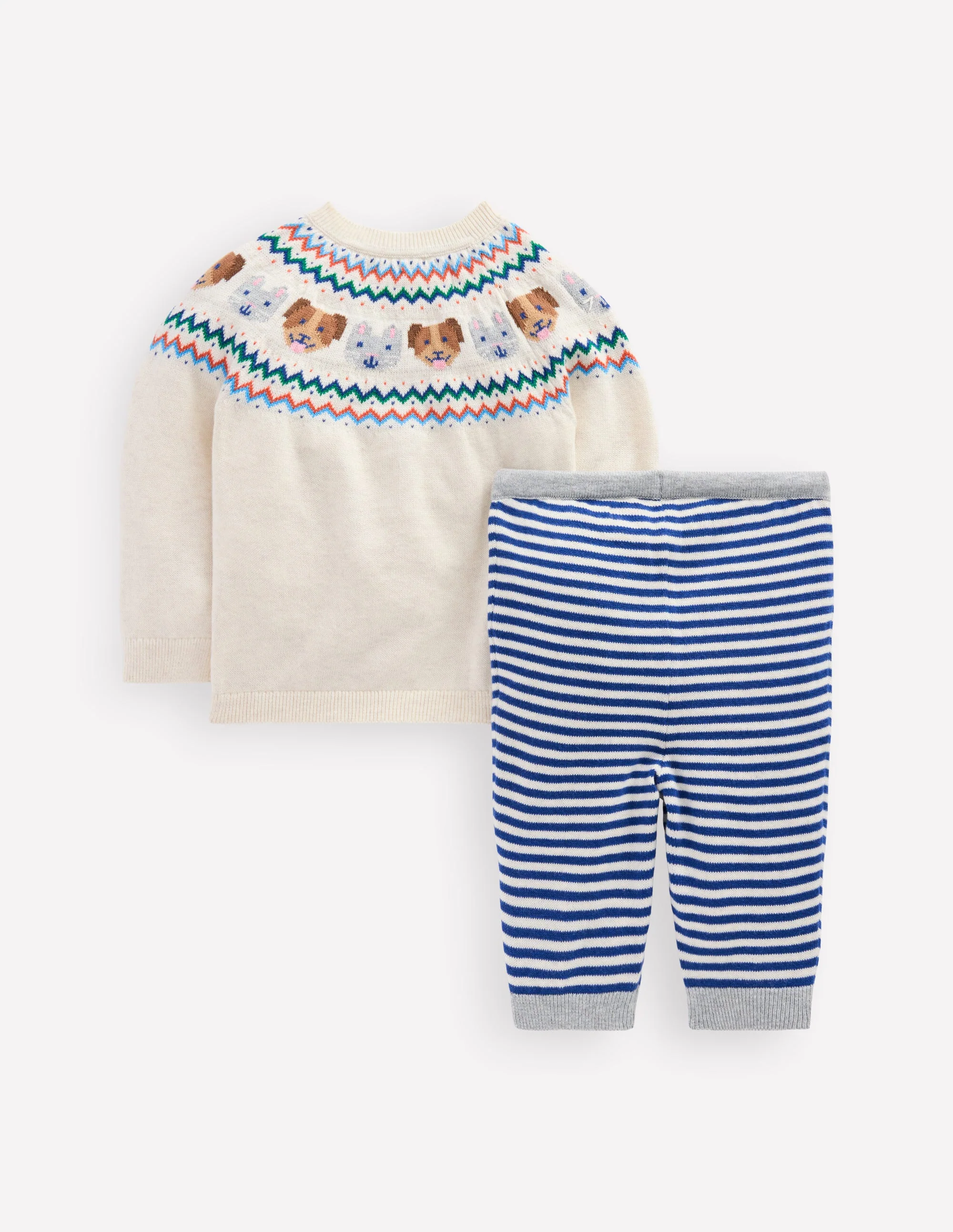 Knitted Play Set-Ecru Marl Pets - Image 2