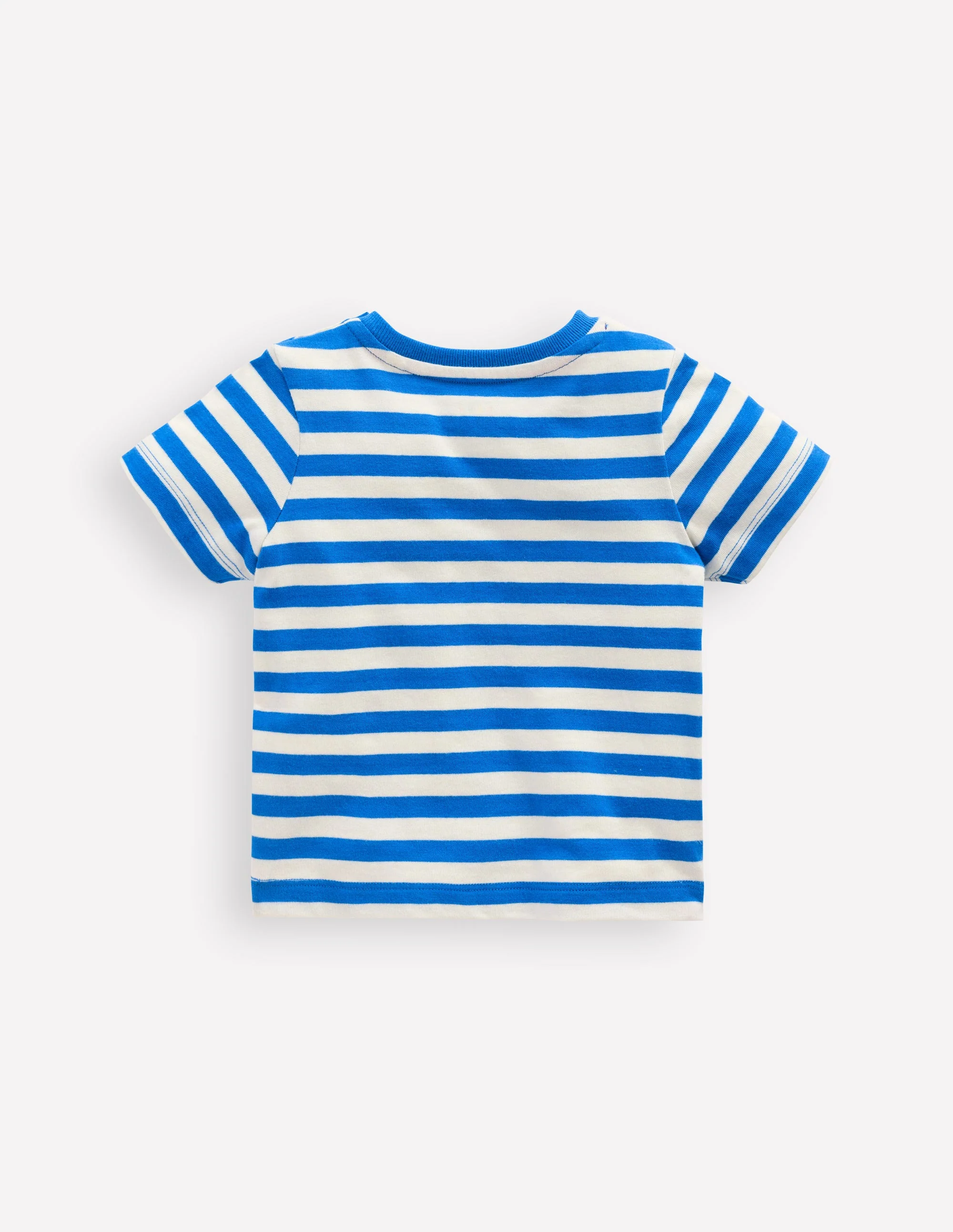 Logo Interest T-Shirt-Blue Stripe Fruit - Image 4