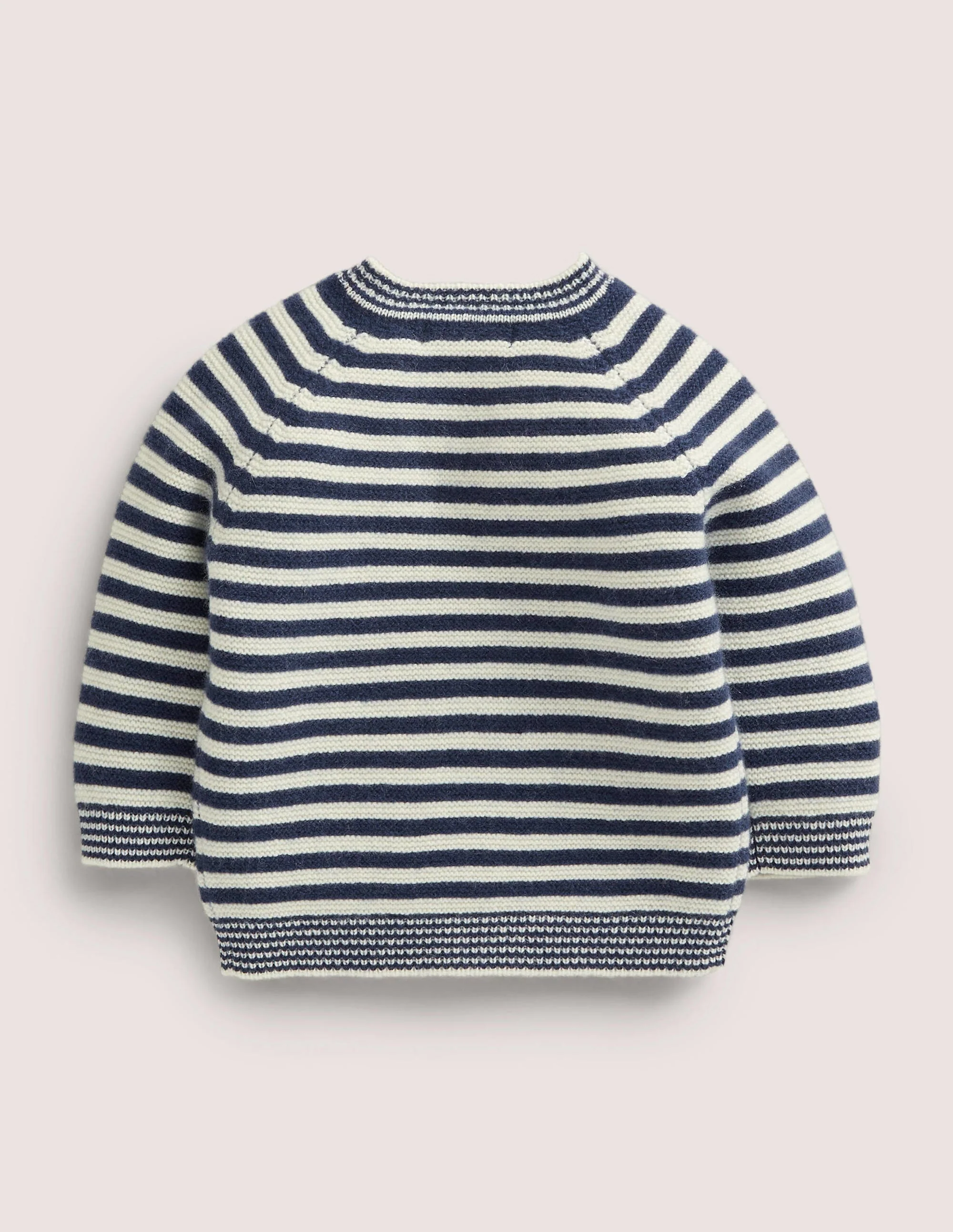 Navy and White Striped Cashmere Sweater-Starboard - Image 2