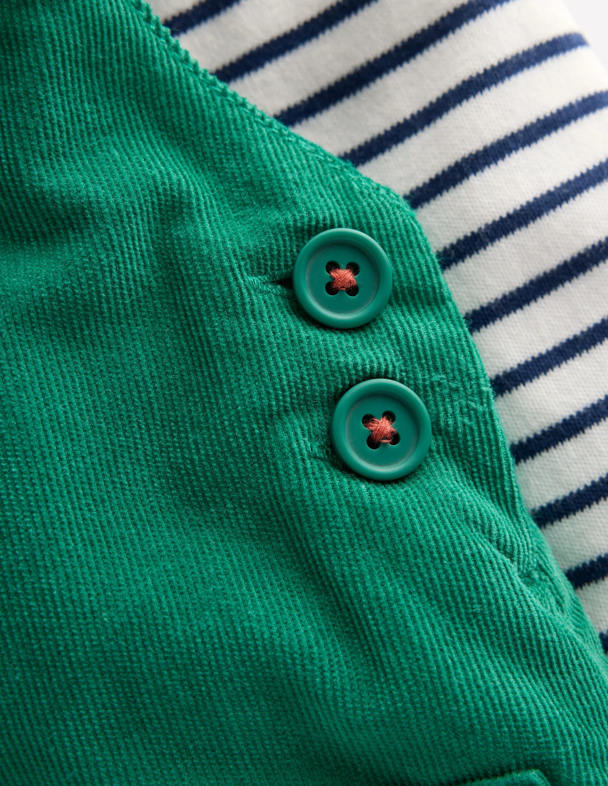 Novelty Cord Overalls Set-Jewel Green - Image 3