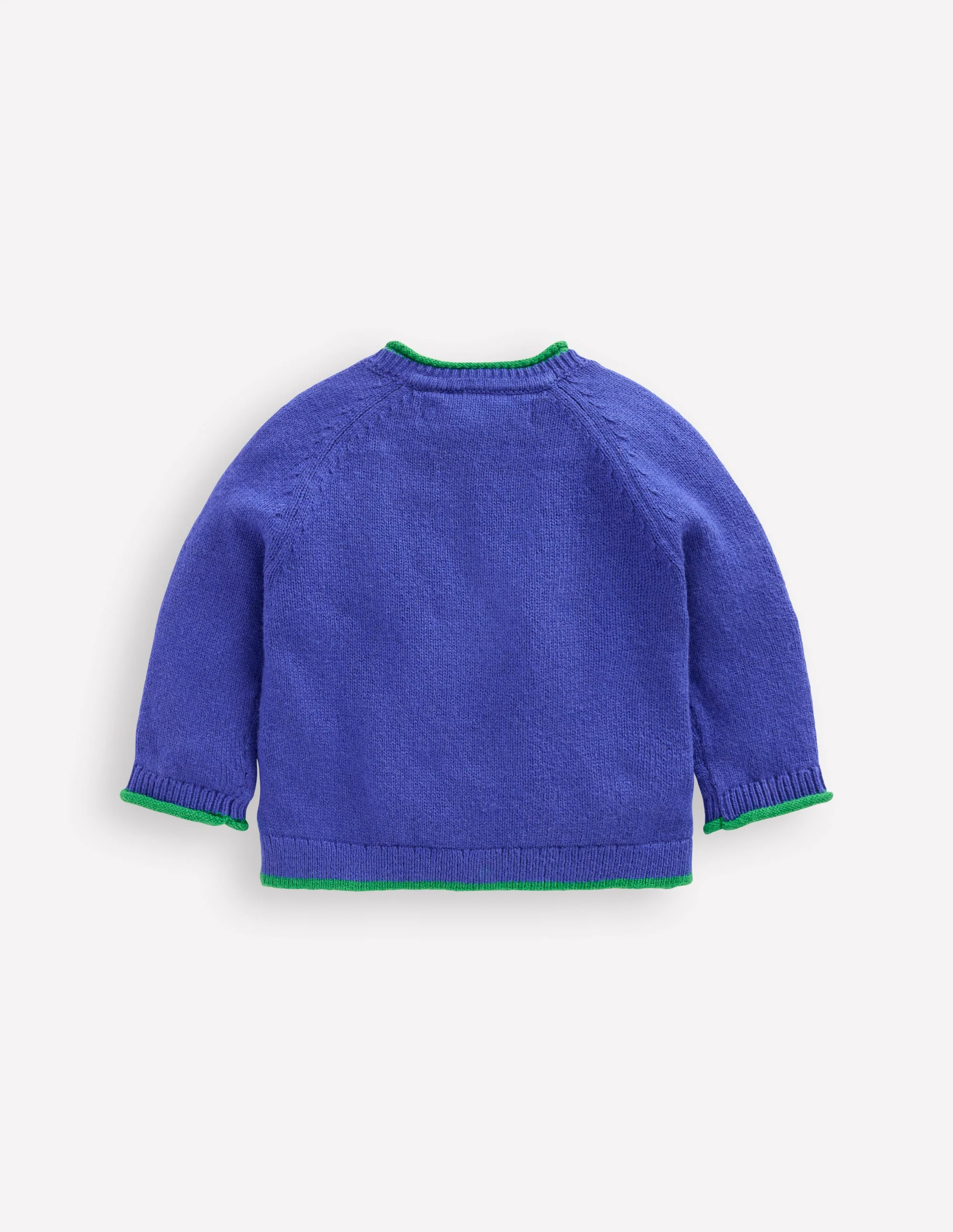 Novelty Logo Cardigan-Sapphire Blue Prehistoric Logo - Image 2