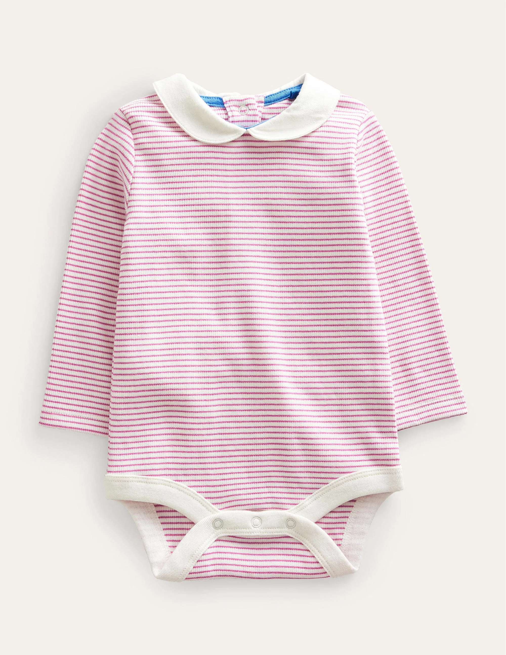 Ribbed Body-Ivory/Pink