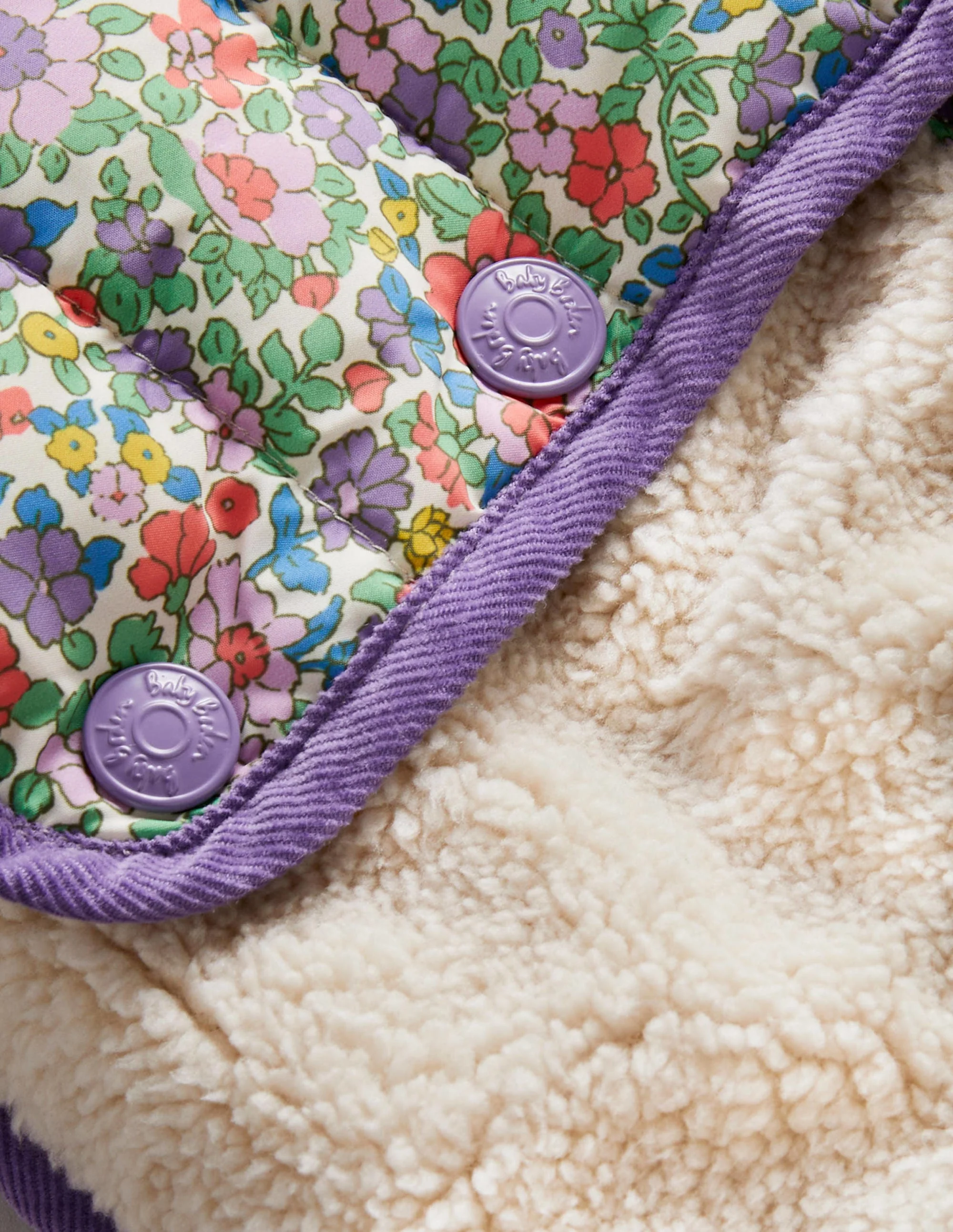 Shower Resistant Padded Jacket-Aster Purple Floral - Image 3