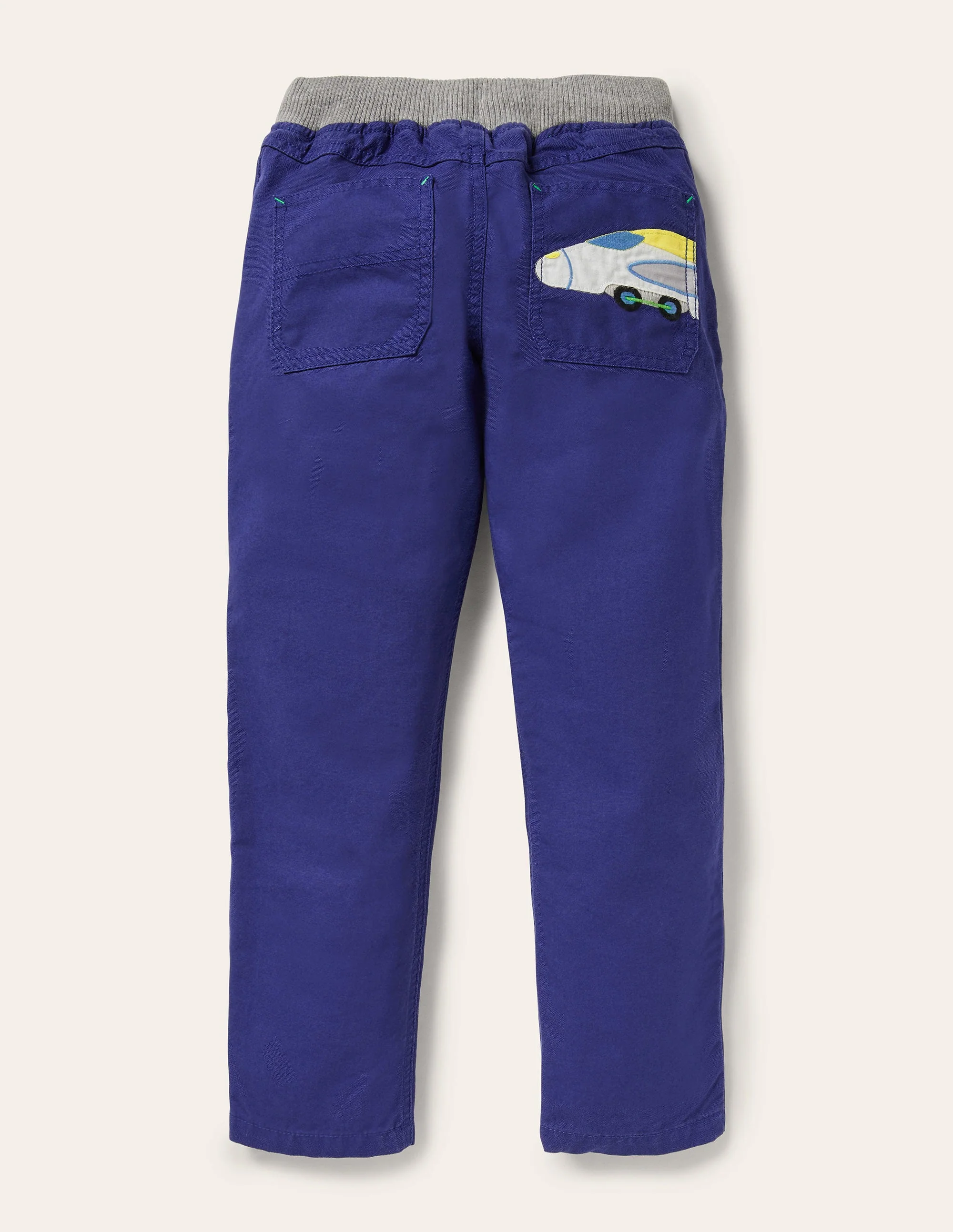 Appliqué Pull-on Pants-Starboard Blue Trains - Image 2