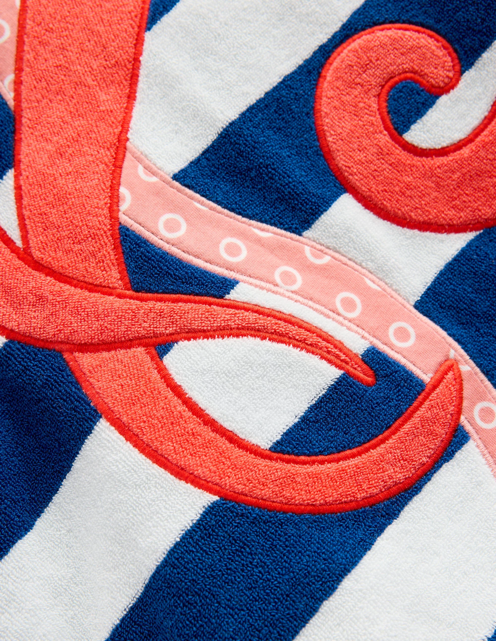 Appliqué Towelling Throw-on-Stripe Octopus - Image 3