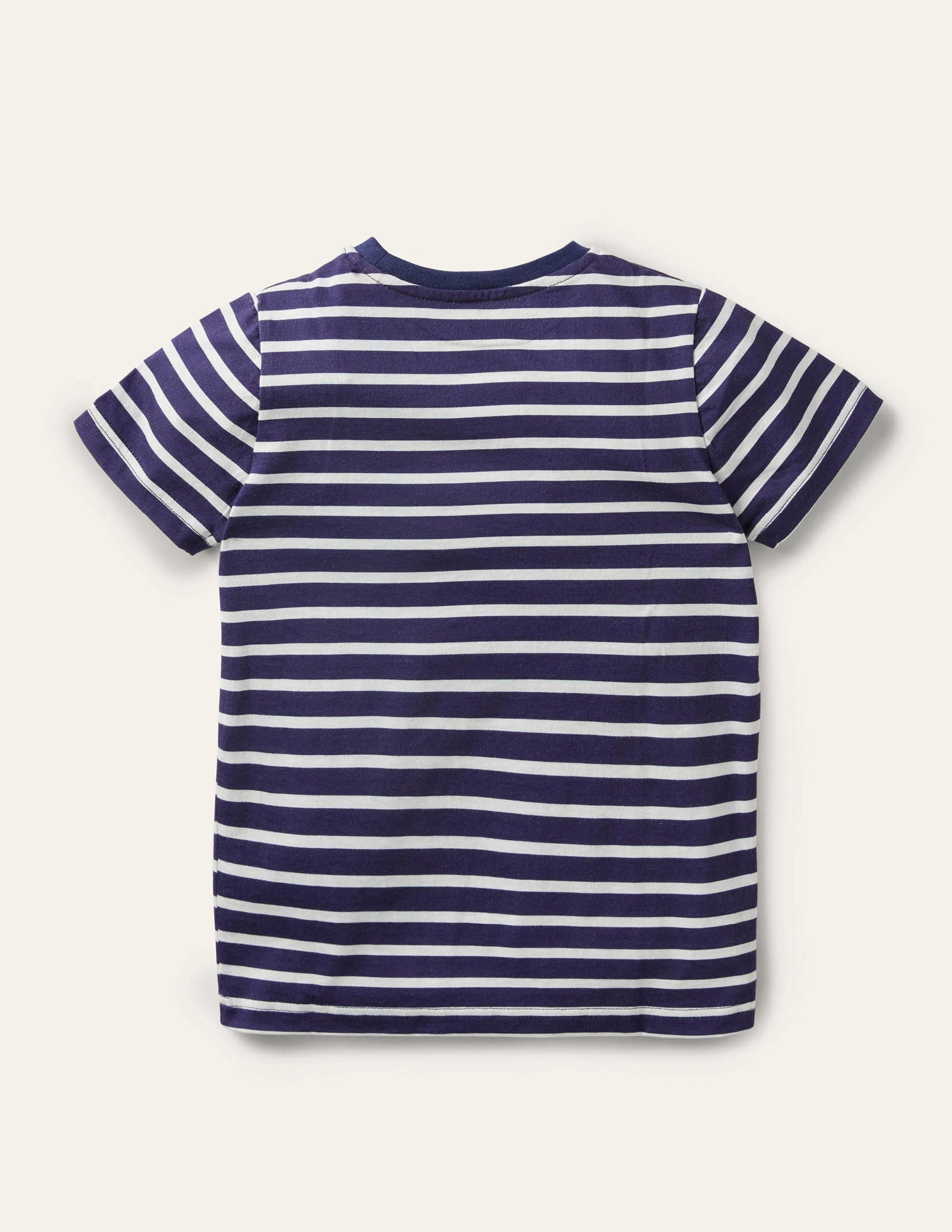 Beach Breton T-shirt-College Navy/Ivory Ice Cream - Image 2