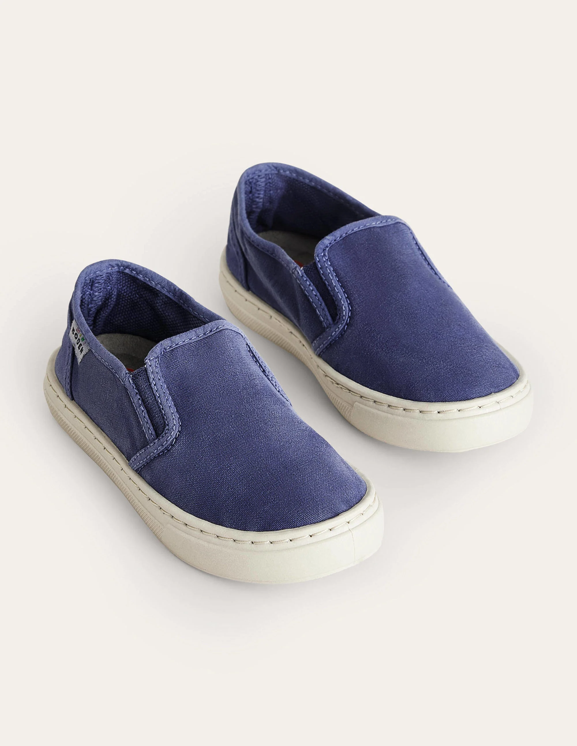 Boys Canvas Slip-ons-College Navy - Image 2