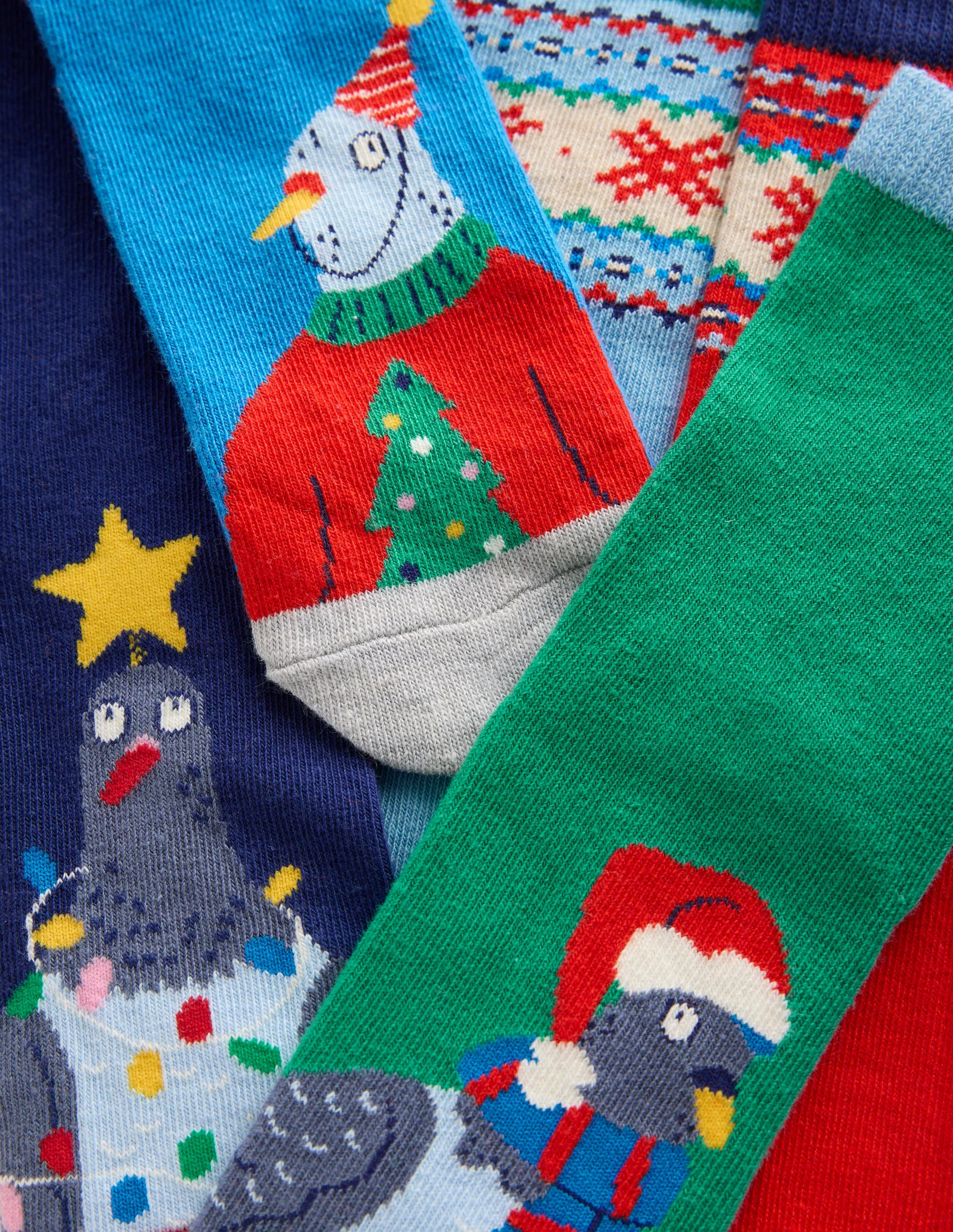 Boys Socks 5 Pack-Christmas Pigeons - Image 2