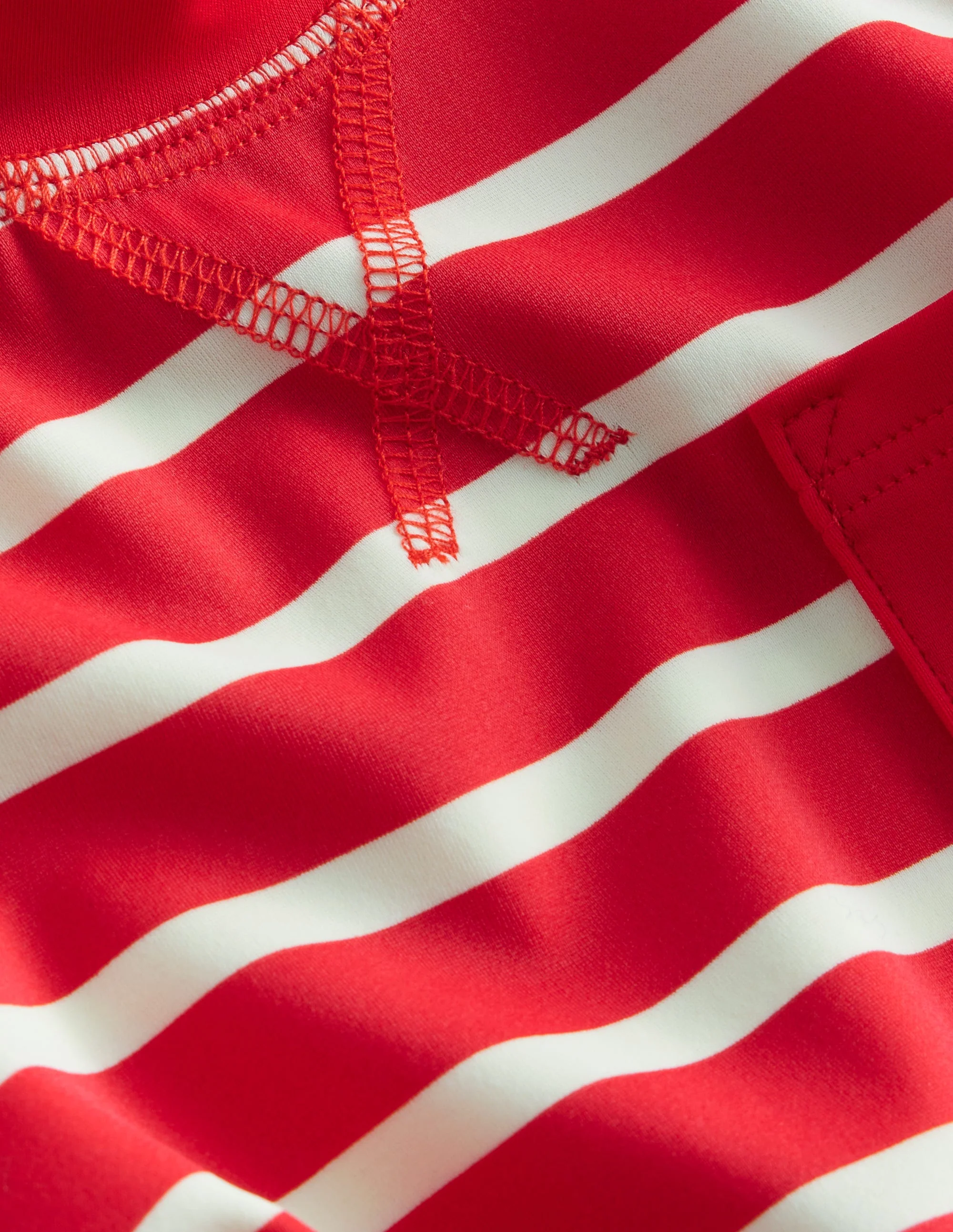 Breton Rash Guard-Red/ Ivory Stripe - Image 3