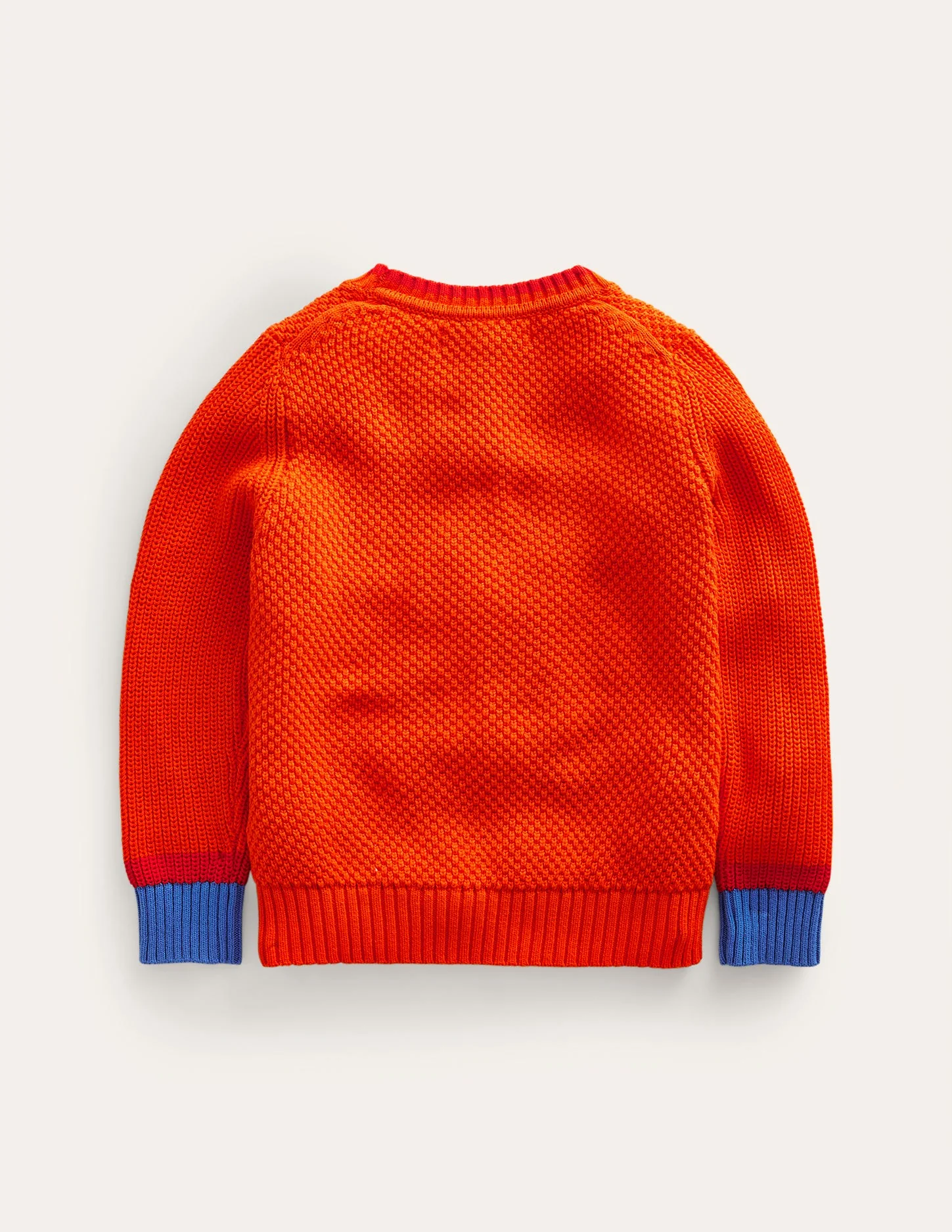 Chunky Cotton Sweater-Mandarin Orange - Image 2