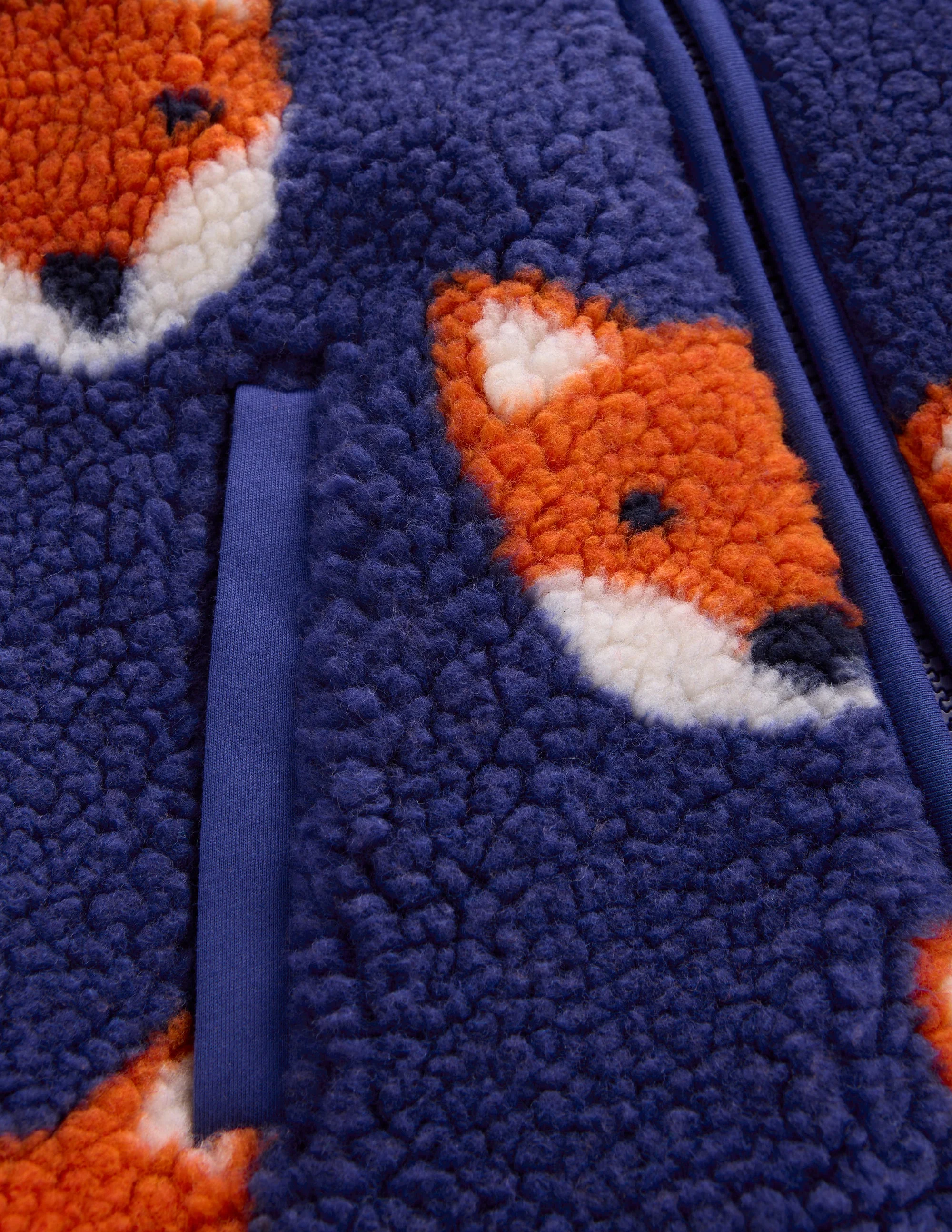 Cosy Borg Jacket-Sapphire Blue Foxes - Image 3