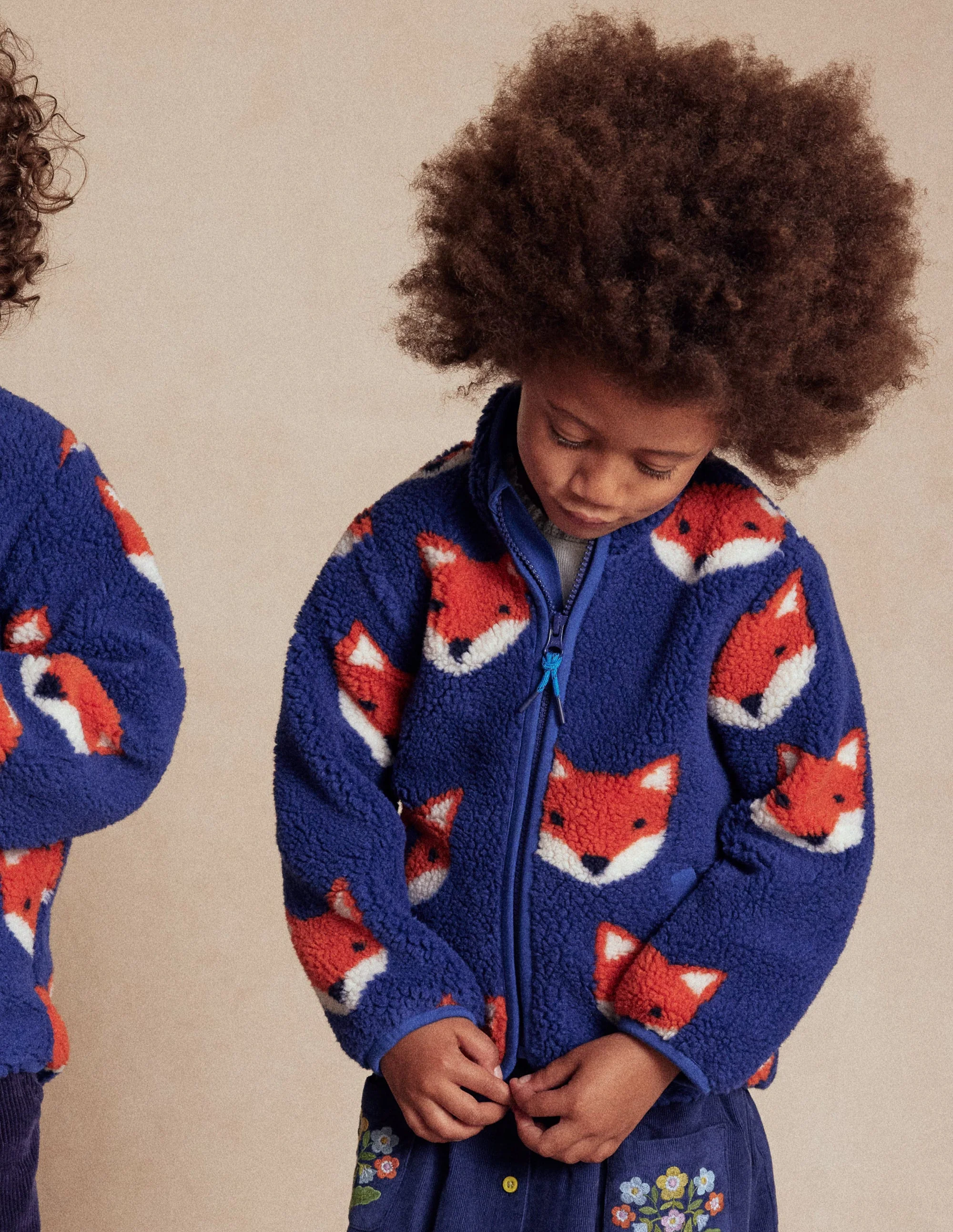 Cosy Borg Jacket-Sapphire Blue Foxes - Image 4