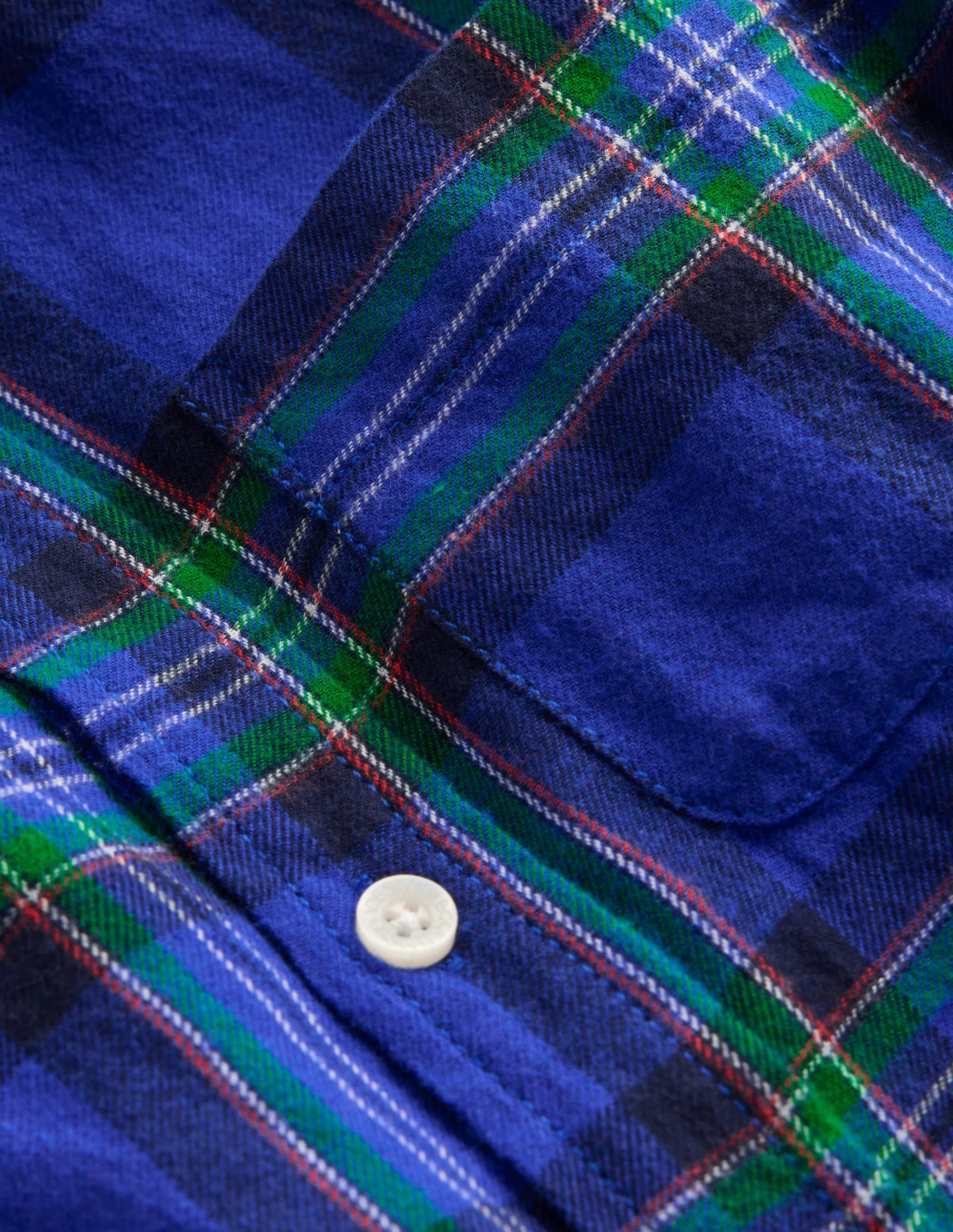 Cosy Cotton Check Shirt-Blue Check - Image 3