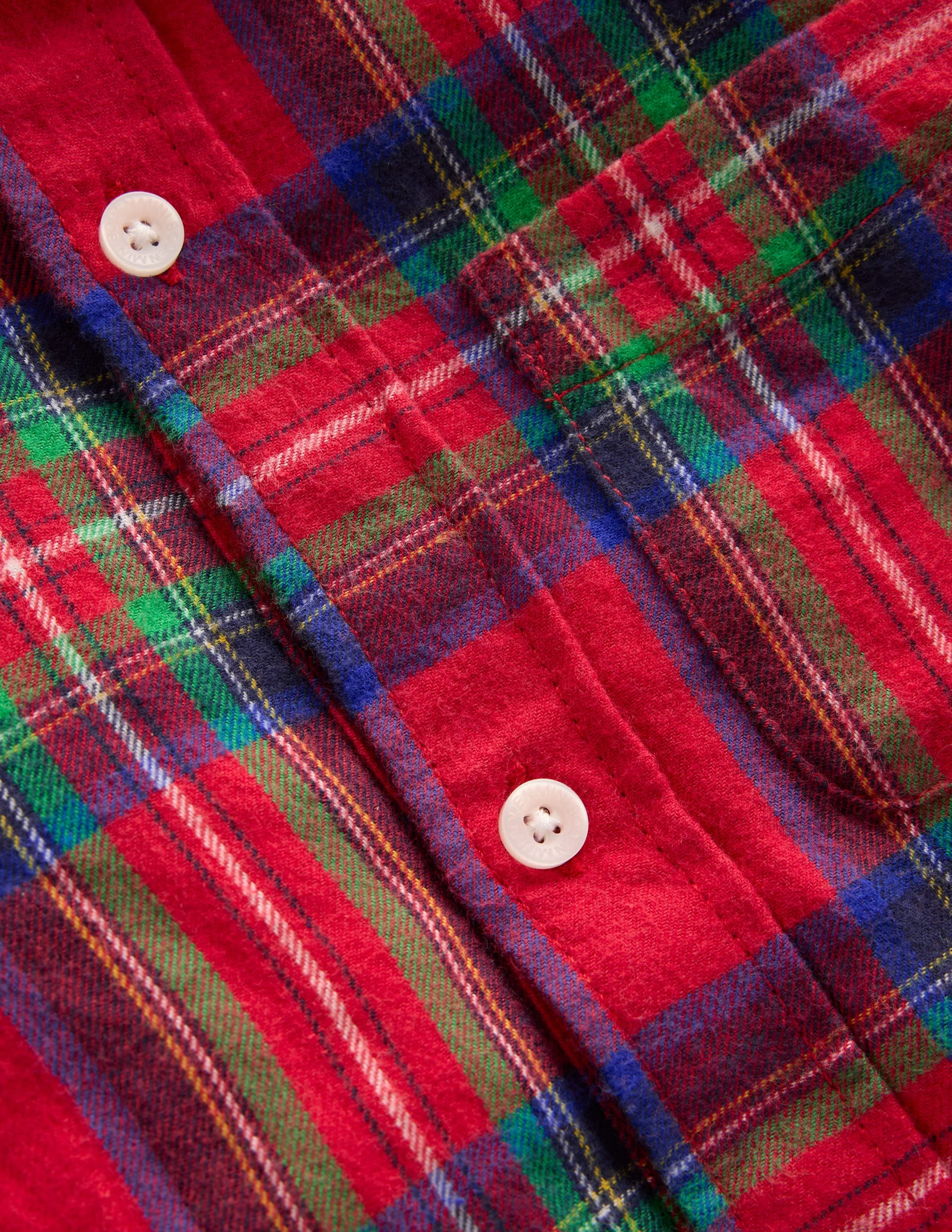 Cosy Cotton Check Shirt-Red Check - Image 3