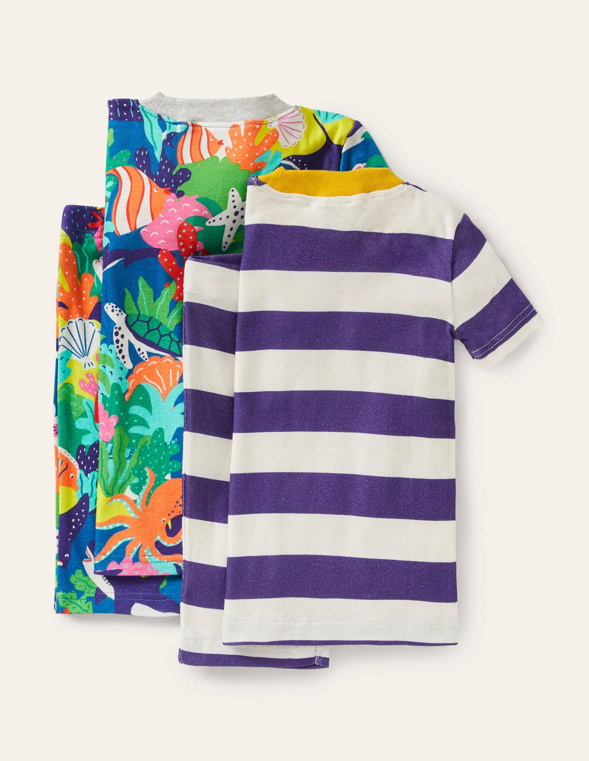 Cosy Twin Pack Short Pajamas-Multi Rainbow Reef - Image 2