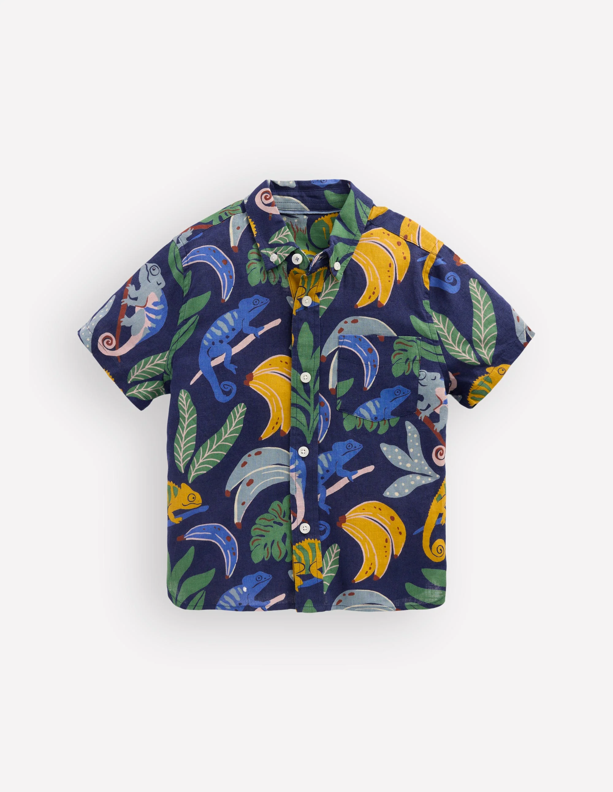 Cotton Linen Shirt-Multi Chameleon