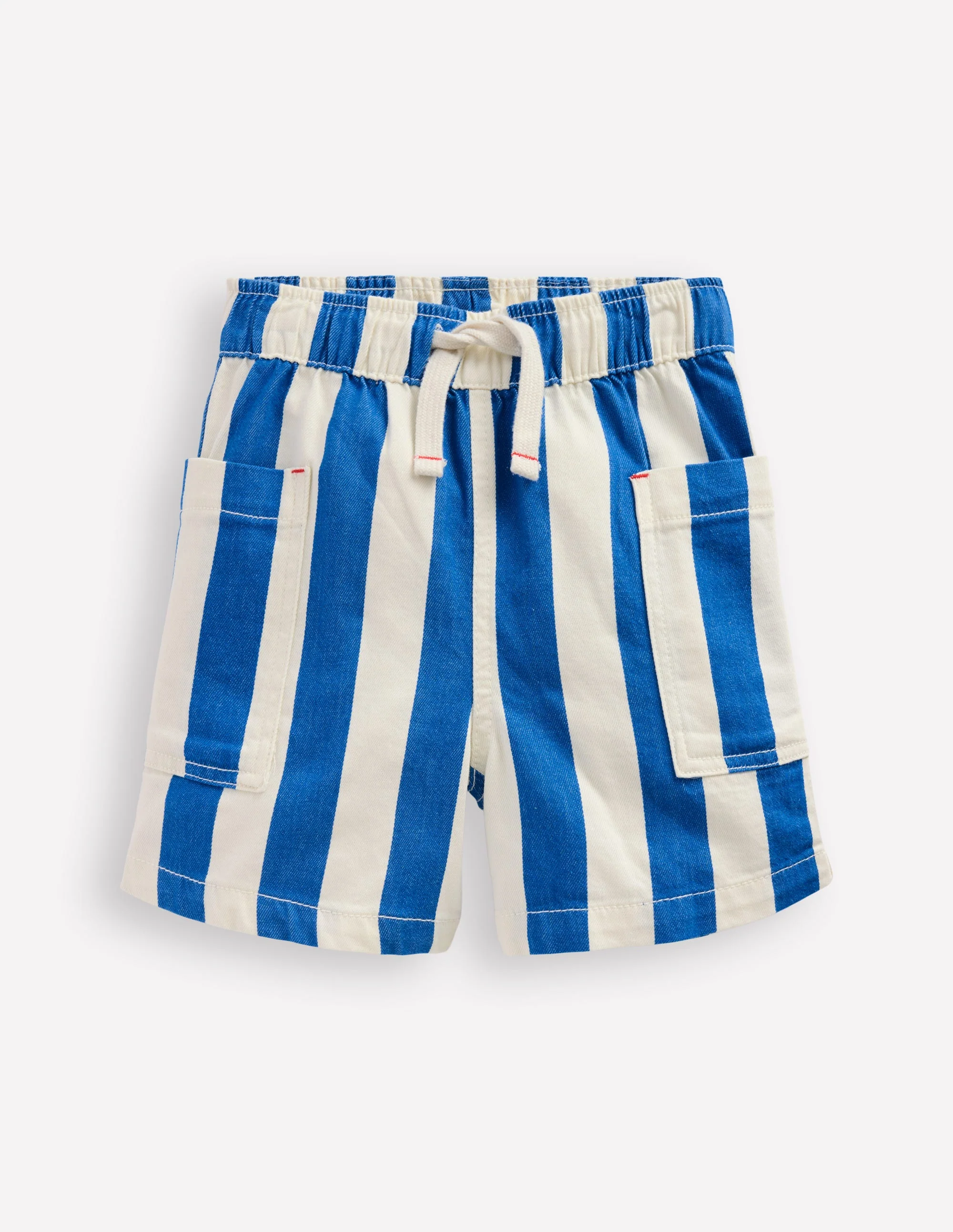 Cotton Pocket Shorts-Blue Stripe - Image 2