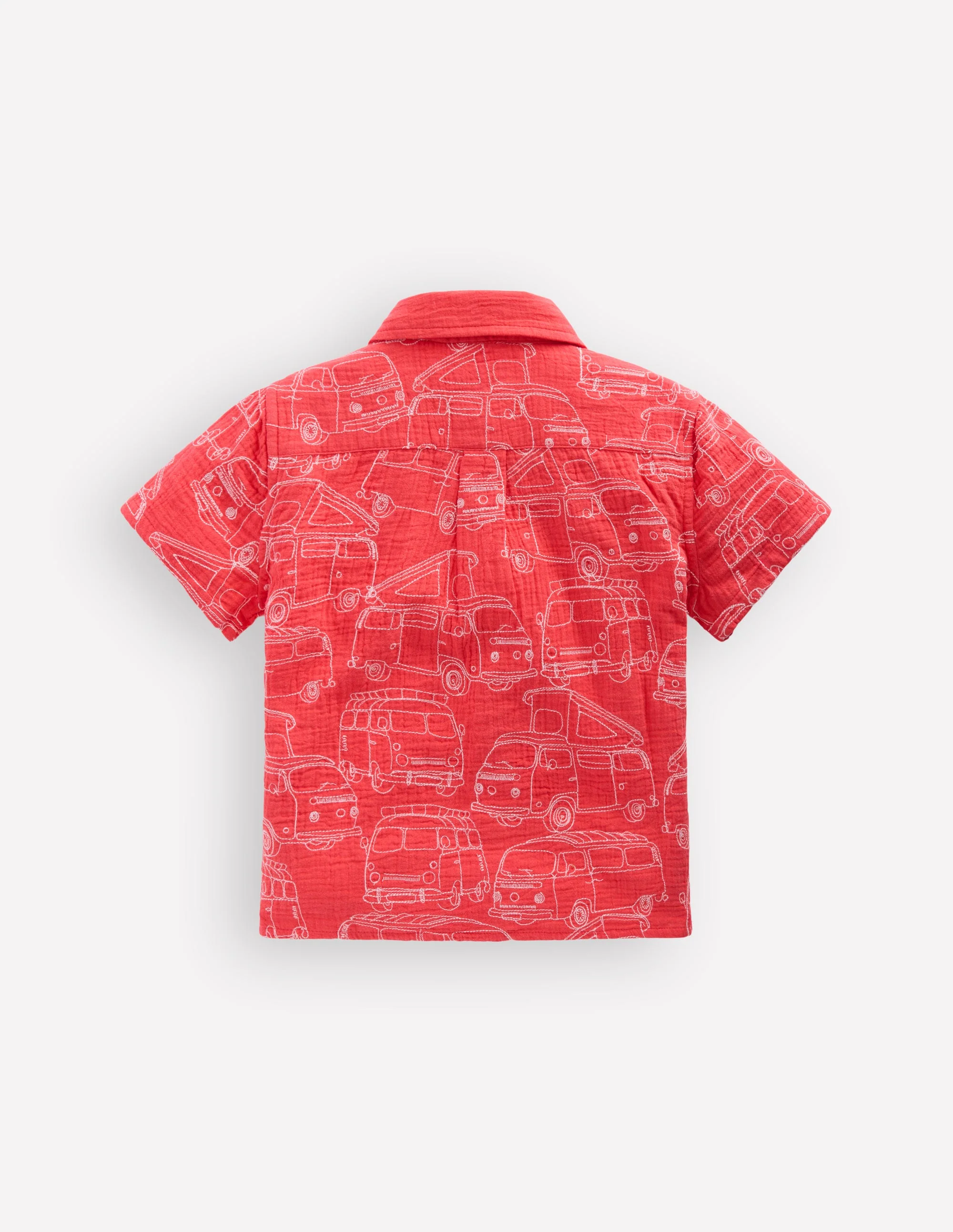 Double Cloth Shirt-Cayenne Embroidery - Image 3
