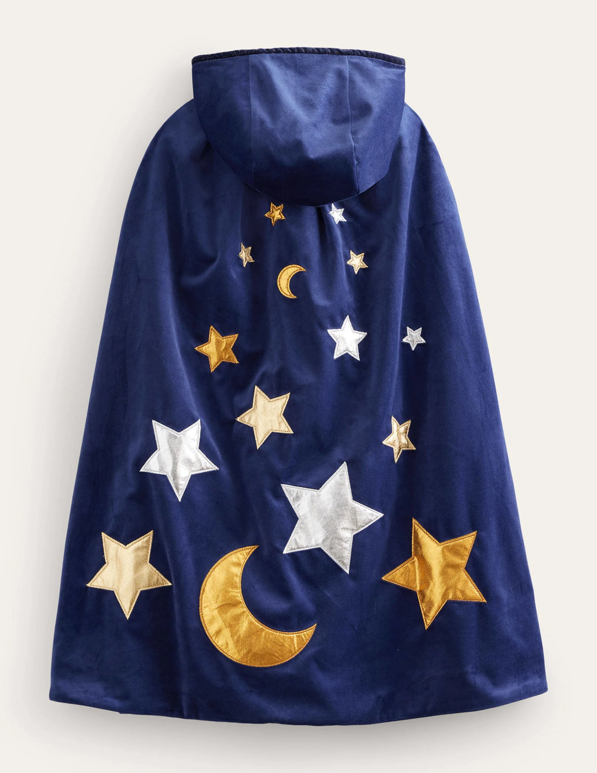 Embroidered Velvet Cape-College Navy - Image 2