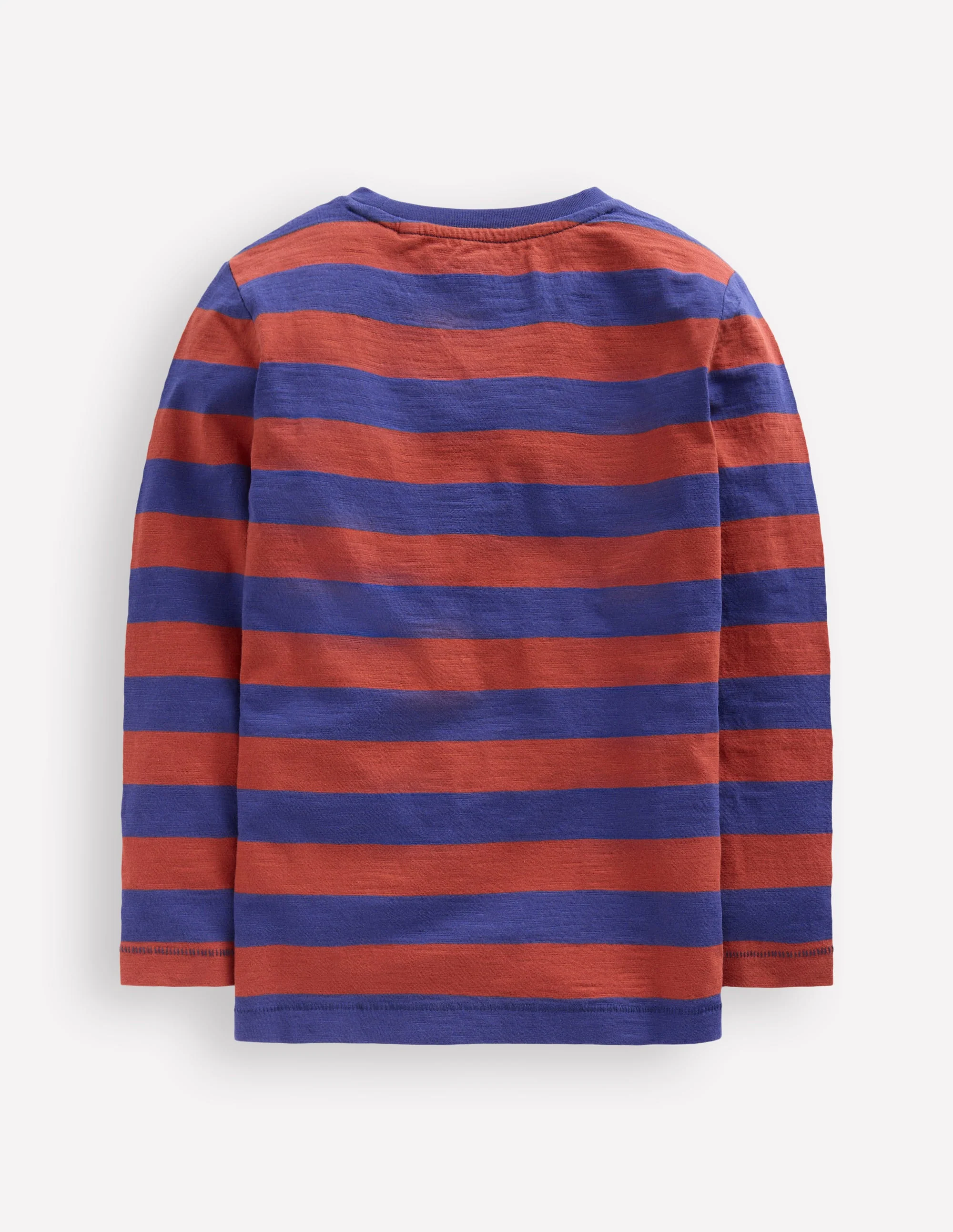 Everyday Long Sleeve T-Shirt-Starboard Blue/ Chestnut Brown - Image 2