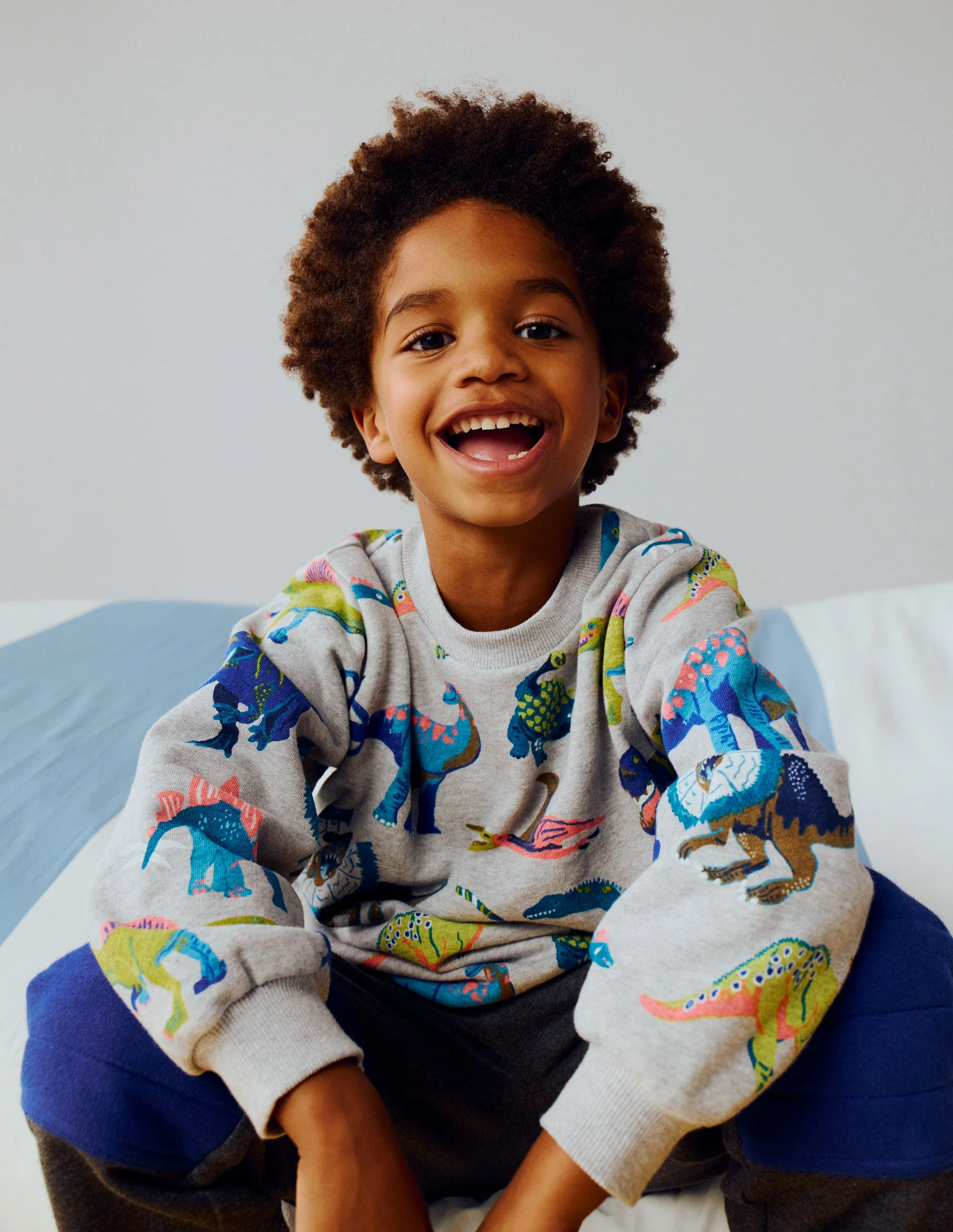 Everyday Printed Sweatshirt-Grey Dinos - Image 4