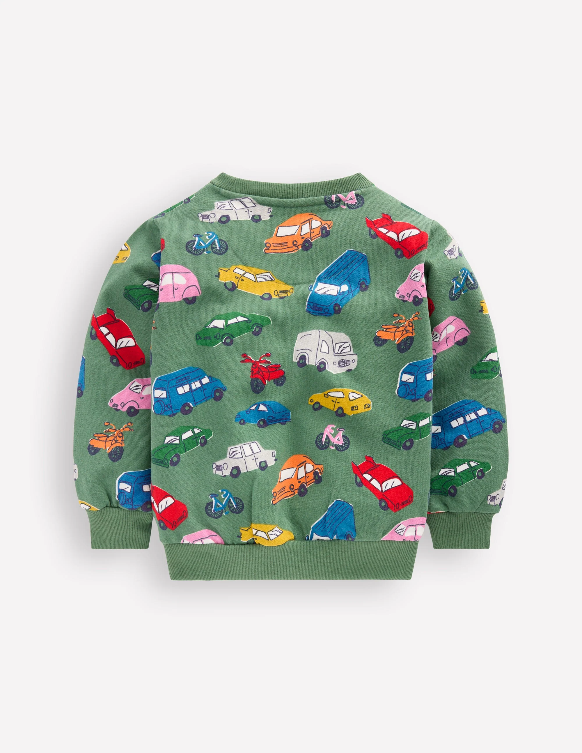 Everyday Printed Sweatshirt-Willow Green Traffic Jam - Image 2