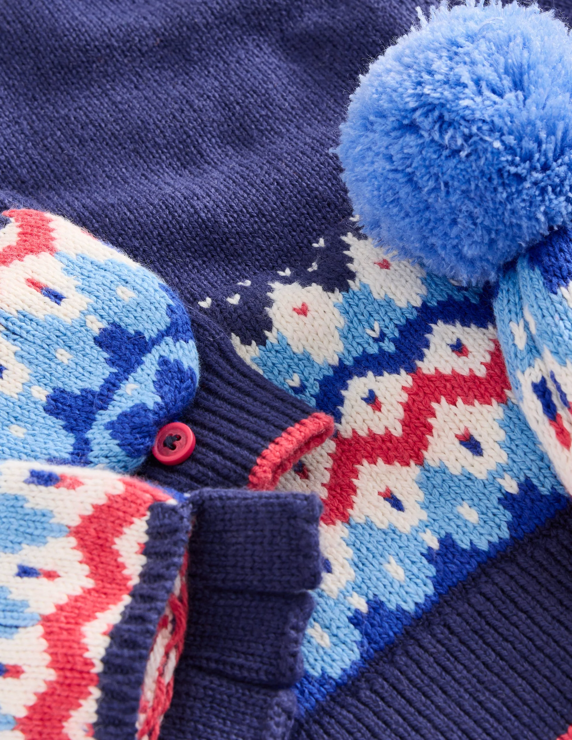 Fair Isle Knitted Set-Sapphire Blue Geo - Image 2