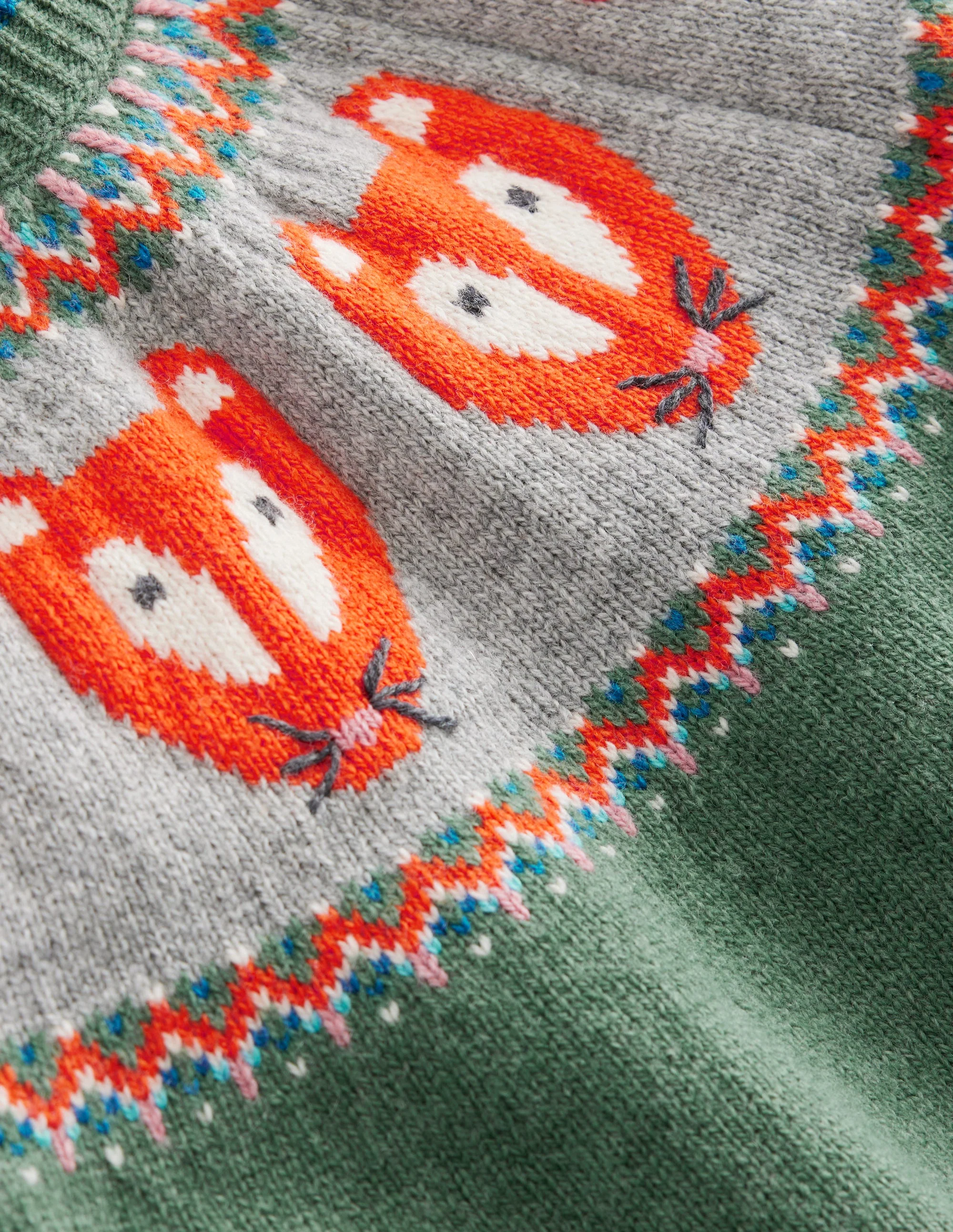 Fair Isle Sweater-Spruce Green Marl - Image 3