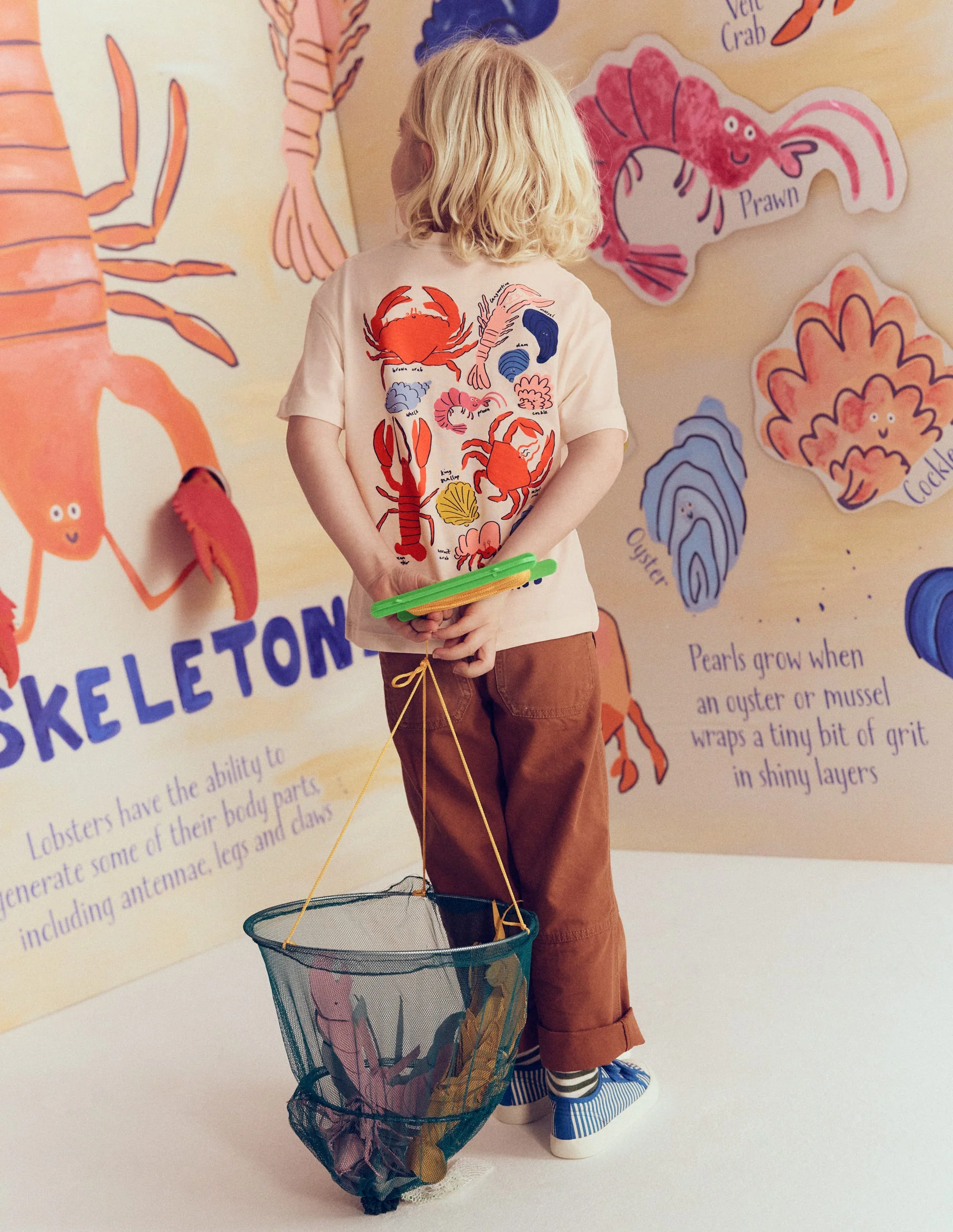 Front & Back Graphic T-shirt-Oatmeal Crustaceans - Image 4