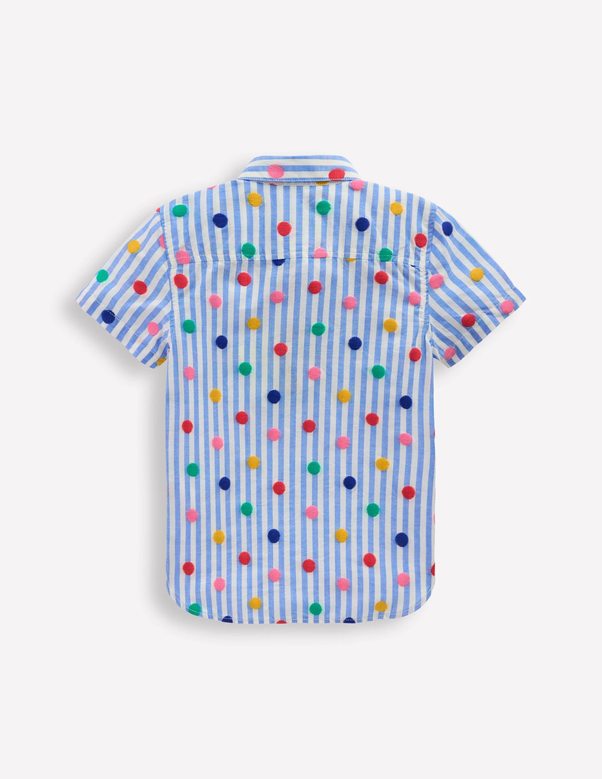 Fun Cotton Shirt-Peacock Plume Blue Spot - Image 2