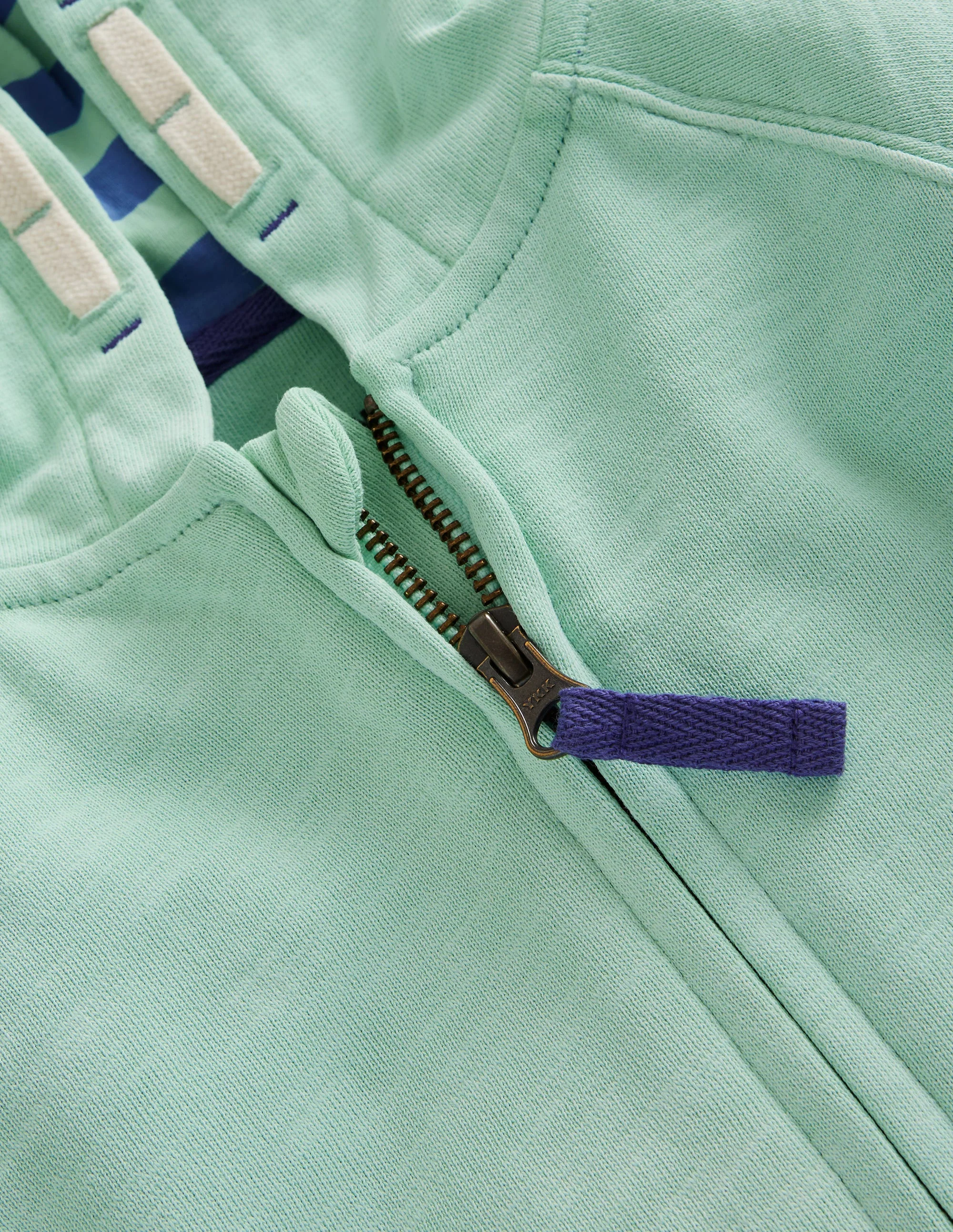Garment Dye Zip-Through Hoodie-Pistachio Green - Image 3