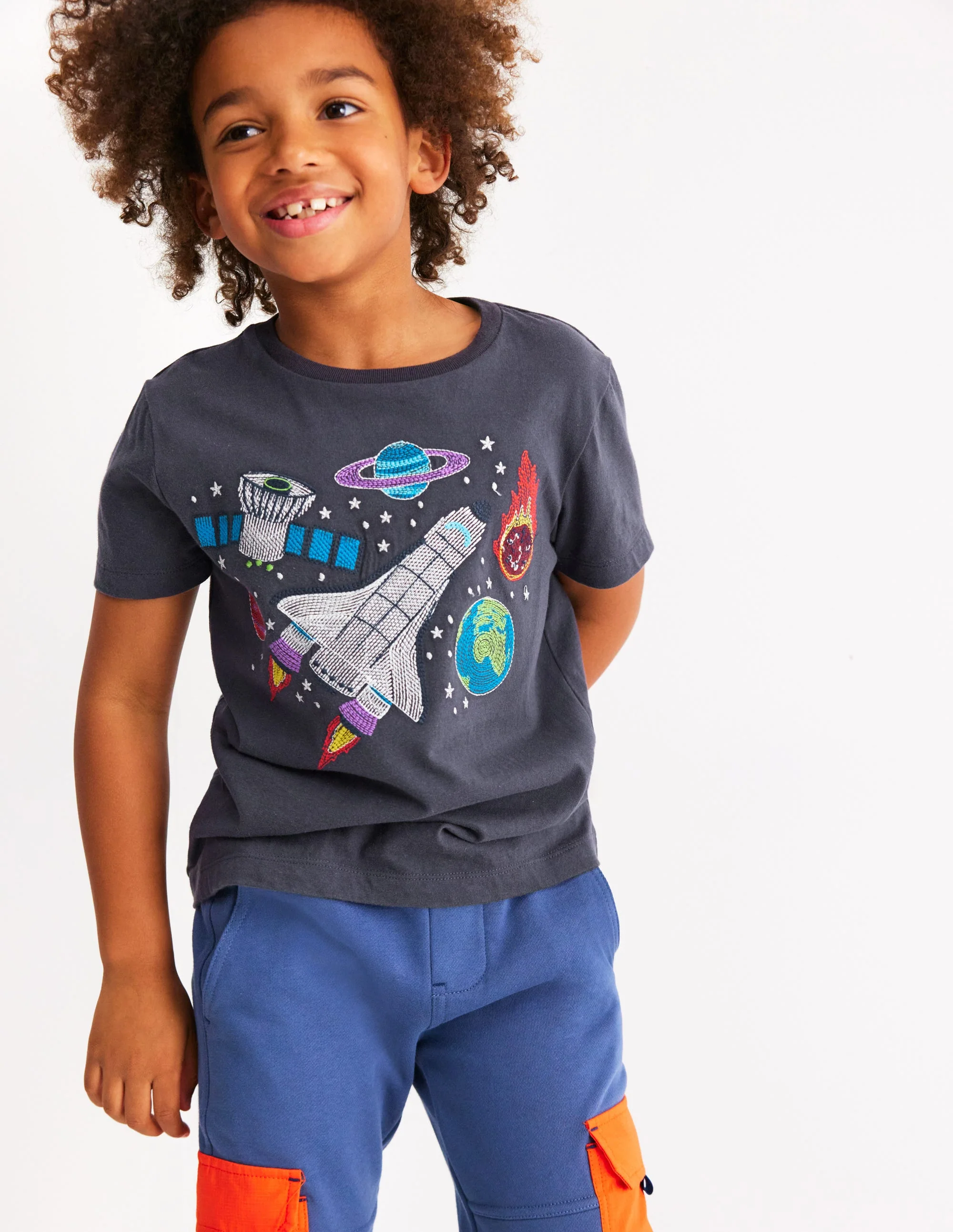 Glow Superstitch T-shirt-Robot Blue Space - Image 7