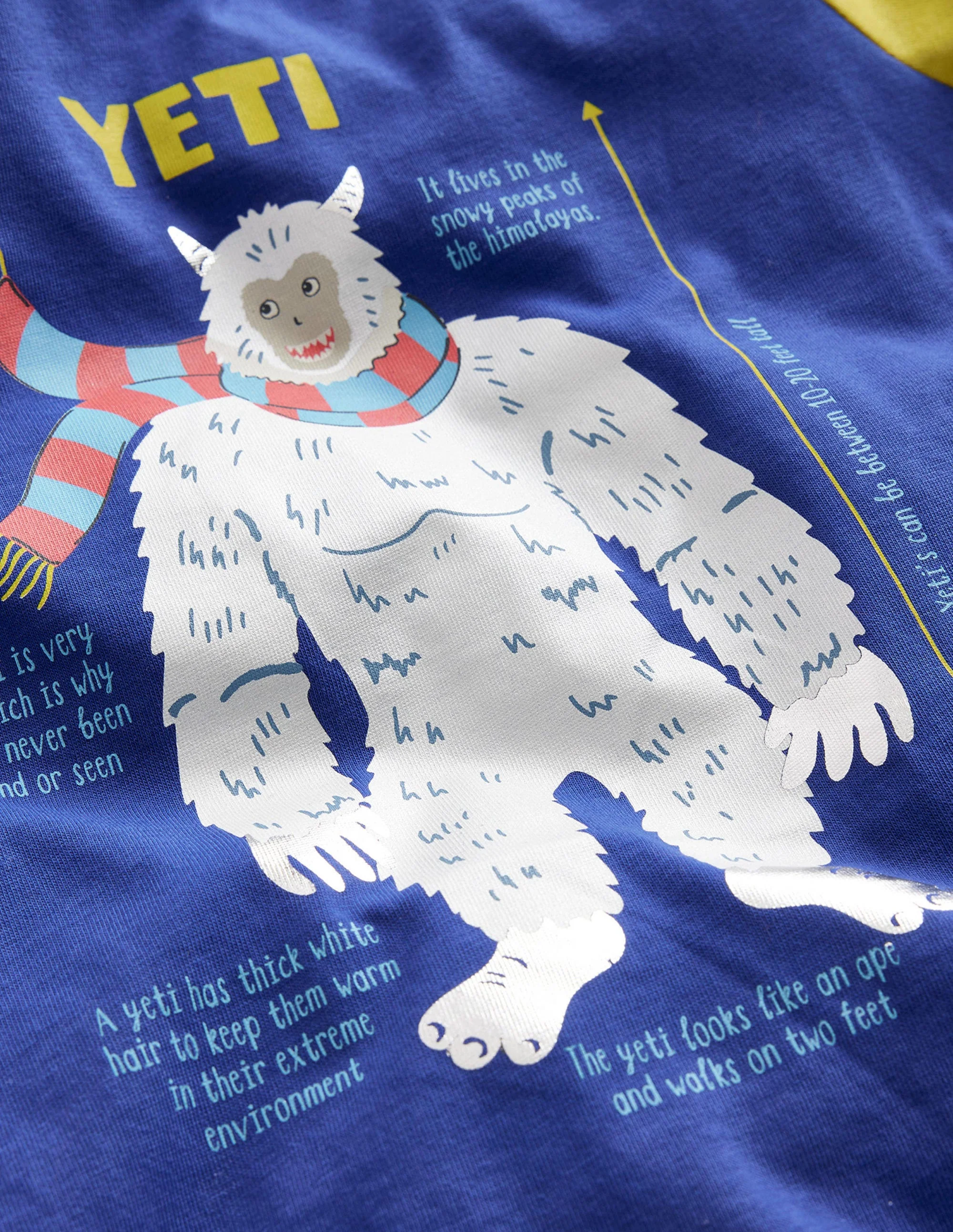 Graphic Educational T-shirt-Dark Cobalt/Gooseberry Yellow - Image 3