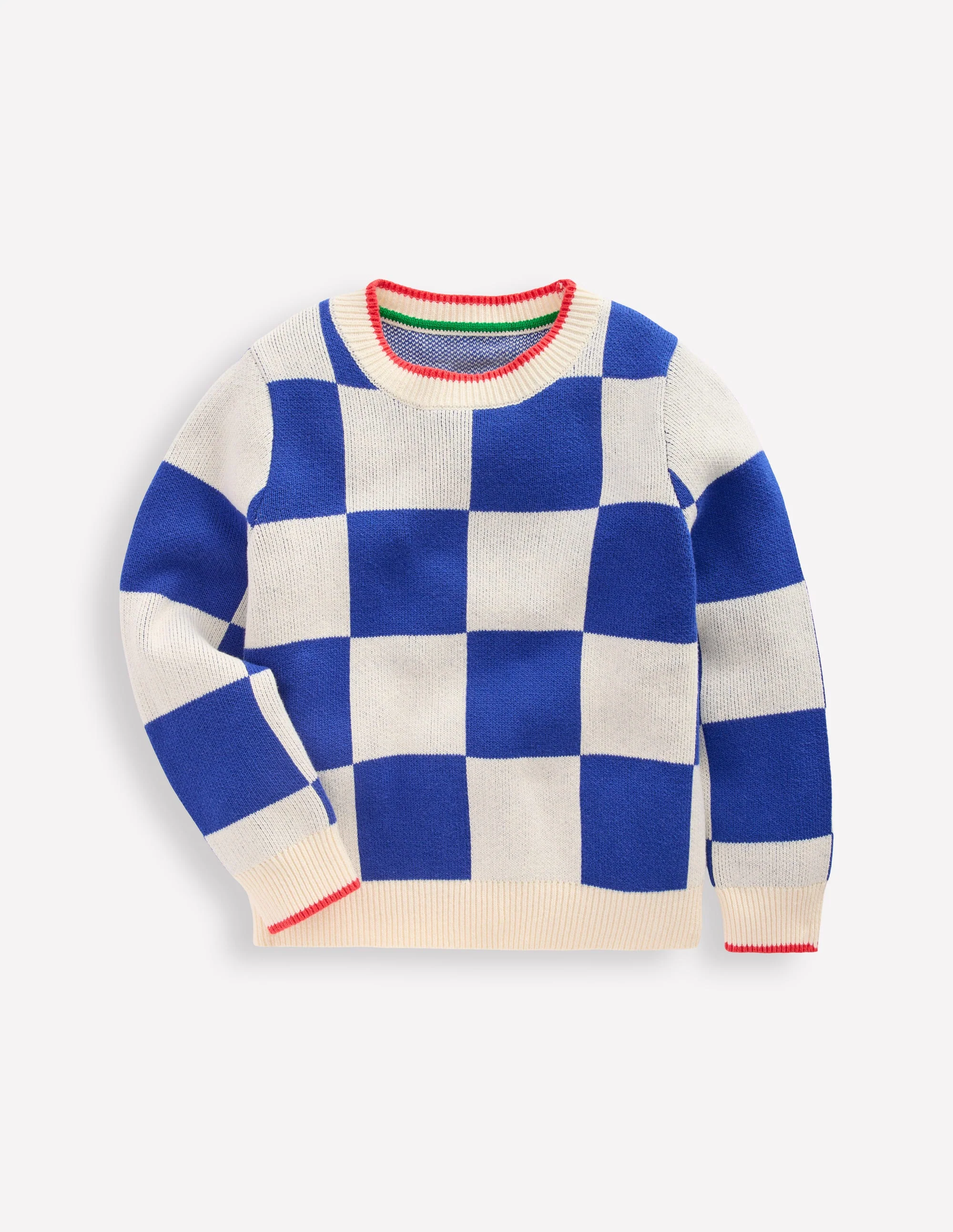 Graphic Sweater-Surf the Web Checkerboard - Image 4