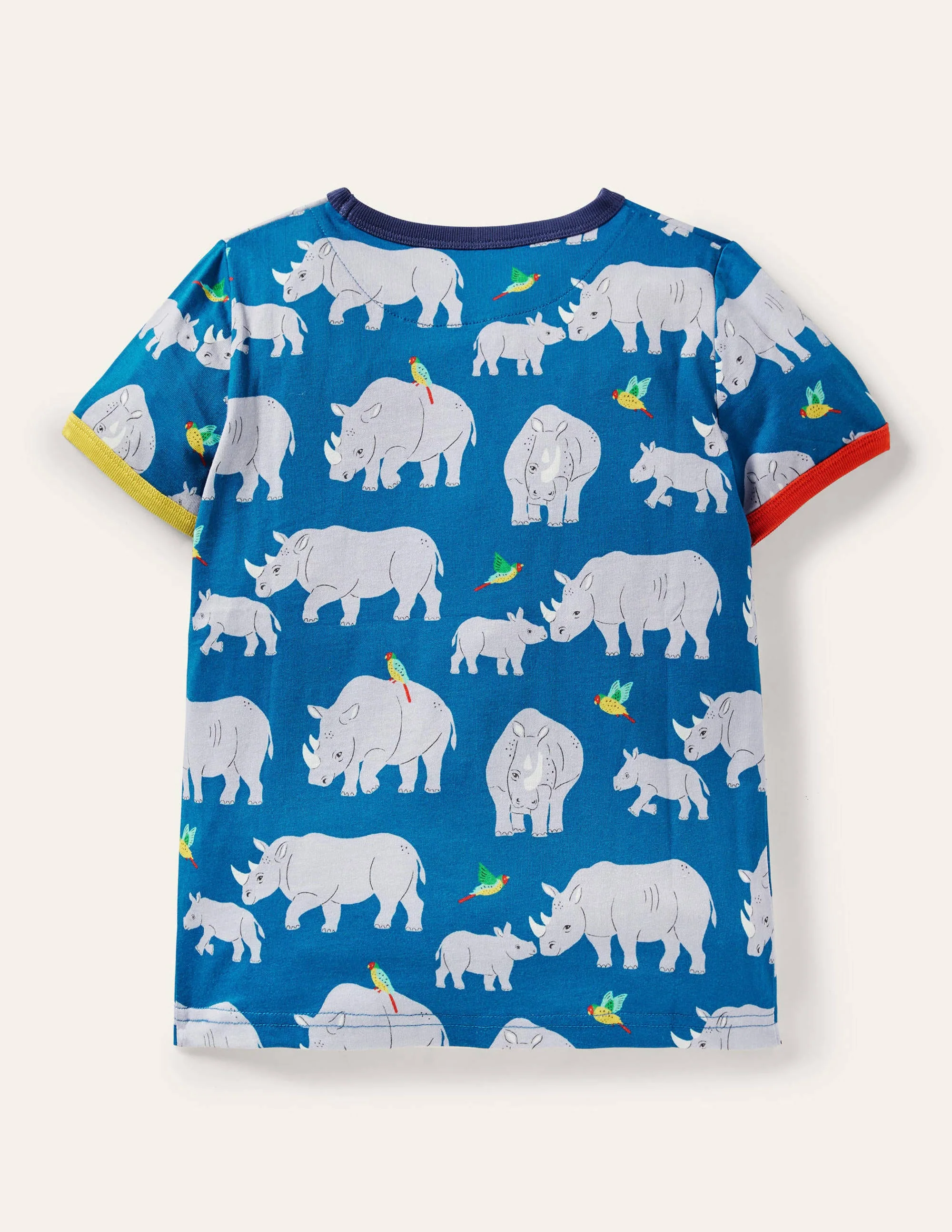 Graphic Vacation T-shirt-Elizabethan Blue Rhino - Image 2