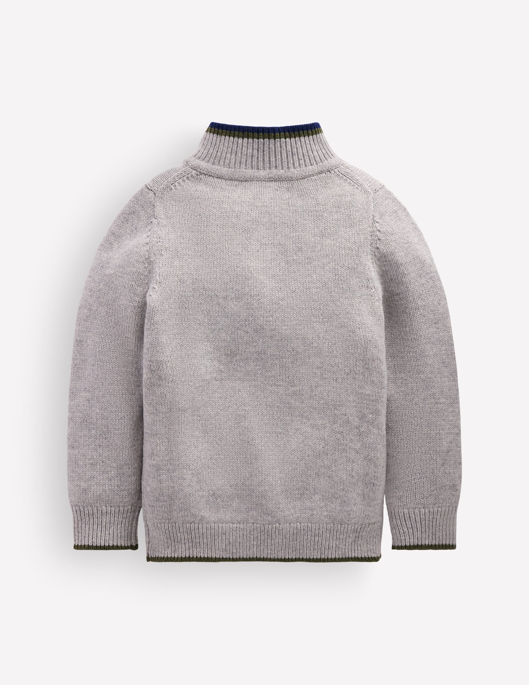 Heritage Half-Zip Sweater-Grey Marl - Image 2