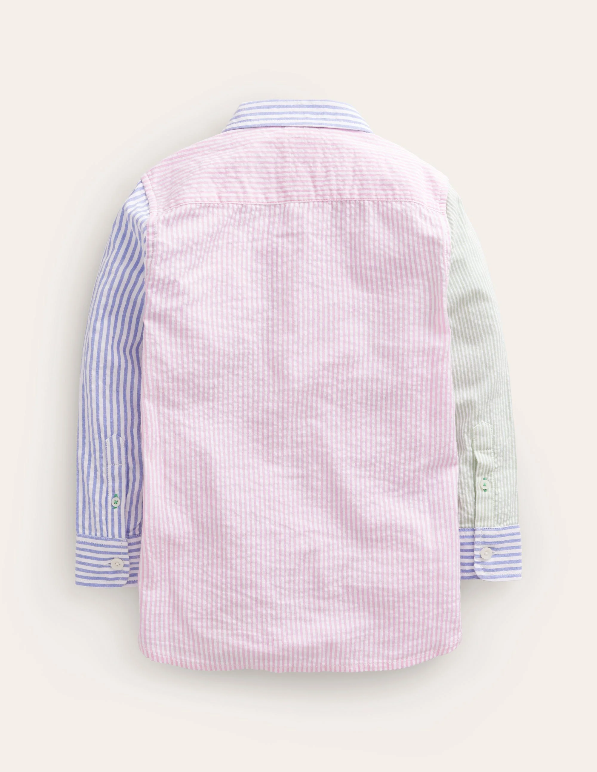 Hotchpotch Seersucker Shirt-Multi Ticking - Image 2