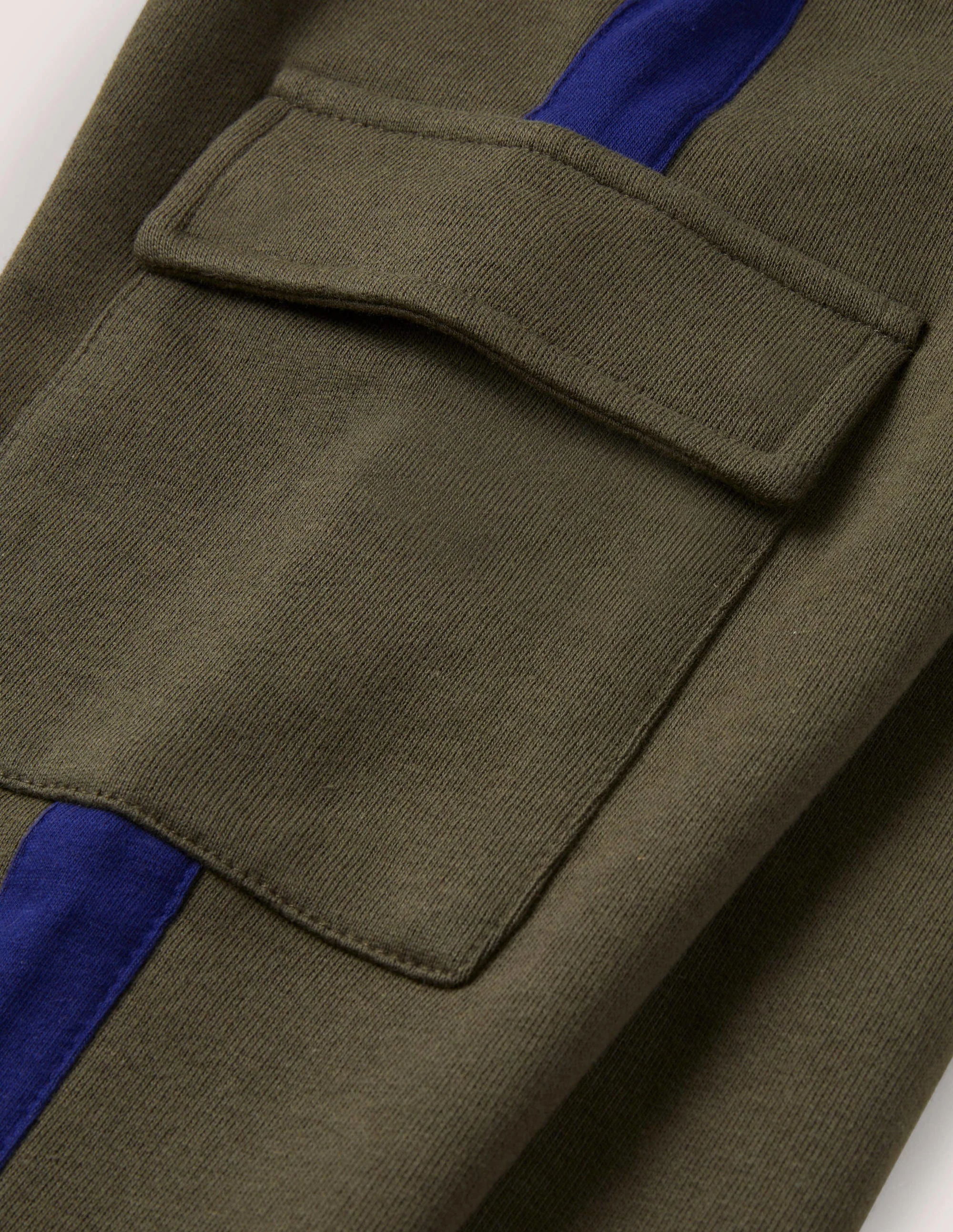 Jersey Cargo Jogger-Classic Khaki/ College Navy - Image 3