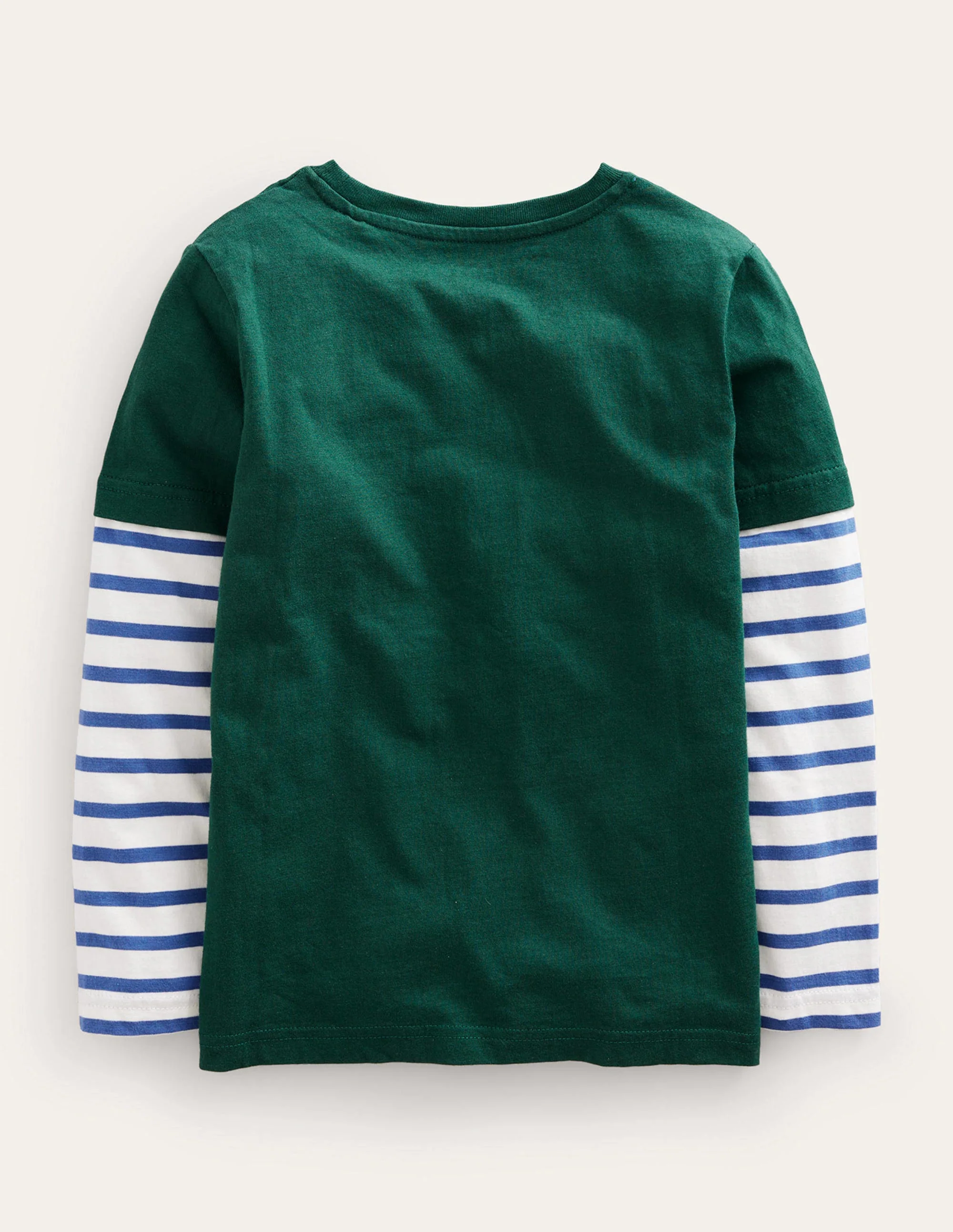 Logo Mock Sleeve T-shirt-Amazon Green Squirrel - Image 2